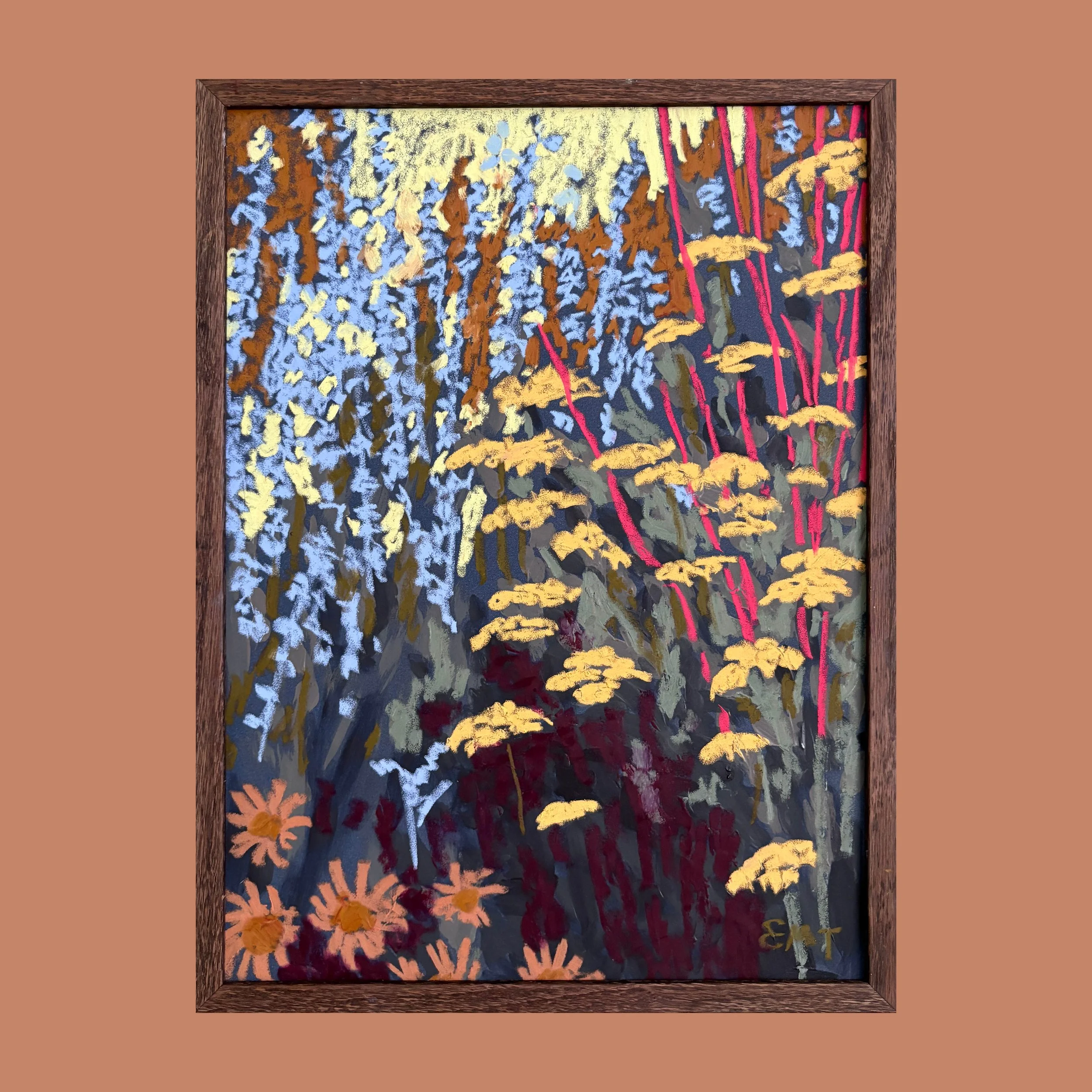 Yarrow, Coneflowers and Russian Sage (Piece II) (30x40cm)