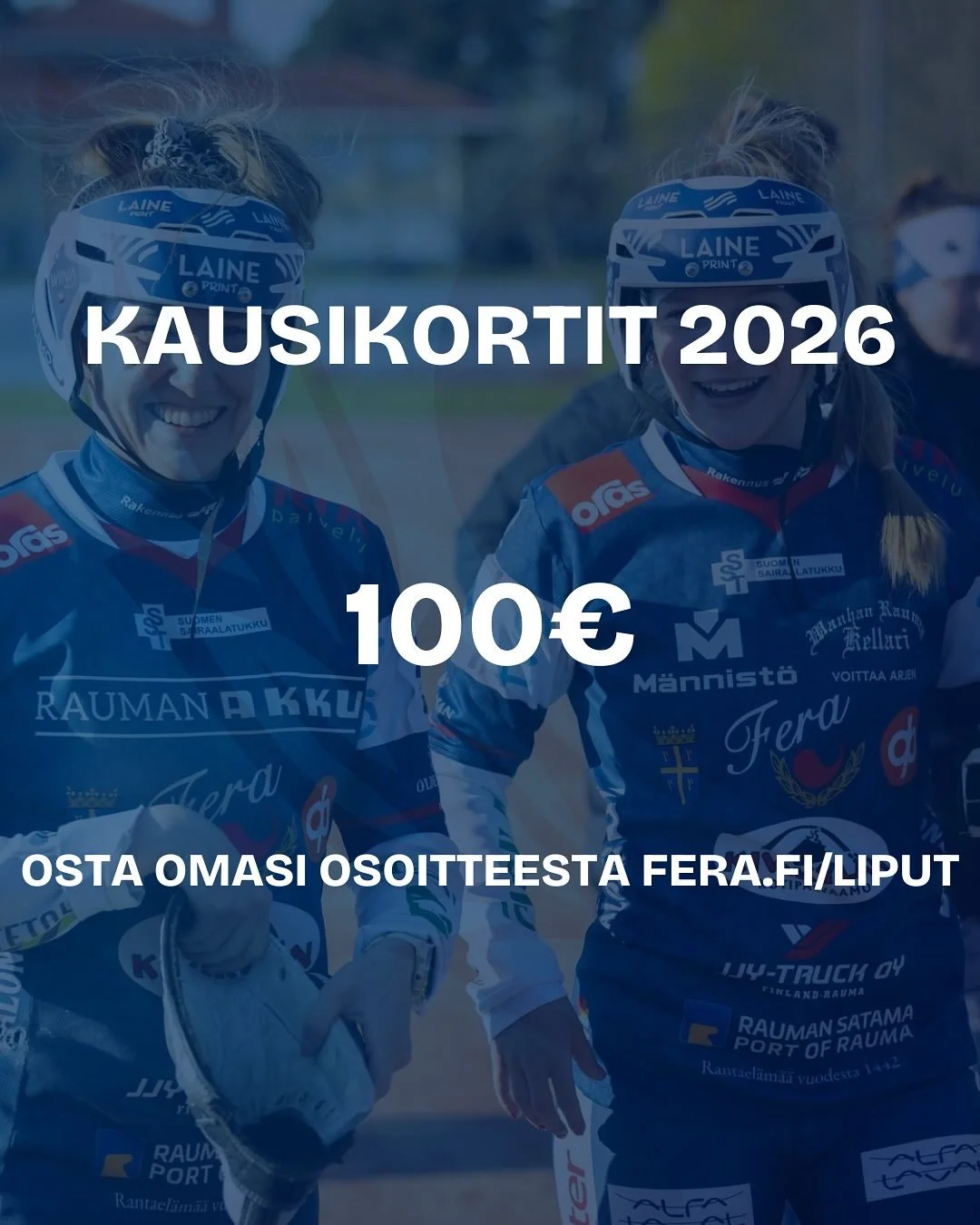 KAUSIKORTIT OVAT NYT MYYNNISS&Auml;!📣

Pesiskes&auml;n 2026 kausikortit ovat saatavilla NYT lippukaupasta! 

Kausikortit saat nyt alennettuun hintaan 100&euro; vuoden loppuun asti. Viime kes&auml;n&auml; yleis&ouml;&auml; l&ouml;ysi runsaasti paikan