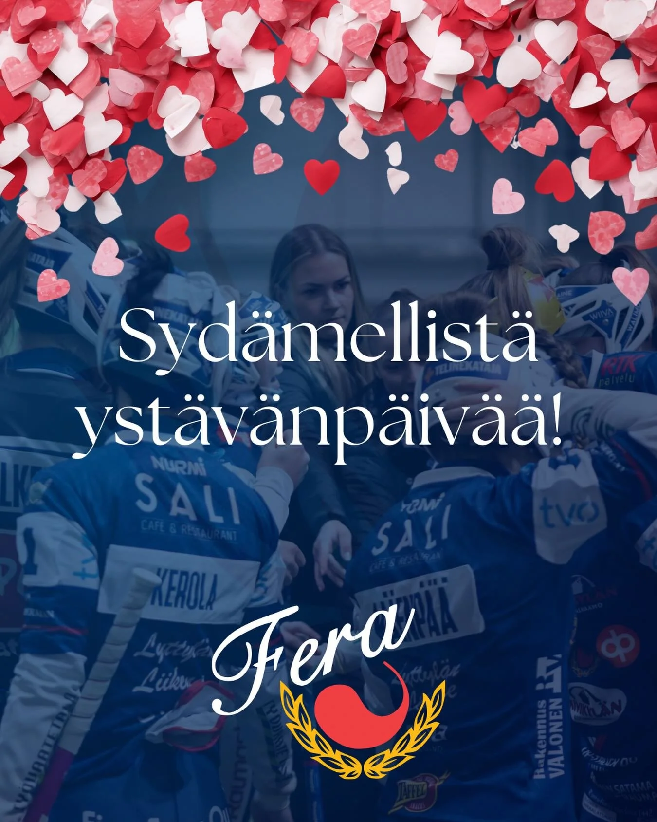 💙SYD&Auml;MELLIST&Auml; YST&Auml;V&Auml;NP&Auml;IV&Auml;&Auml;💙

Fera toivottaa kaikille pesiksen yst&auml;ville, faneille, joukkueille ja toimihenkil&ouml;ille ihanaa ja l&auml;mmint&auml; yst&auml;v&auml;np&auml;iv&auml;&auml;! 

Muista yst&auml;