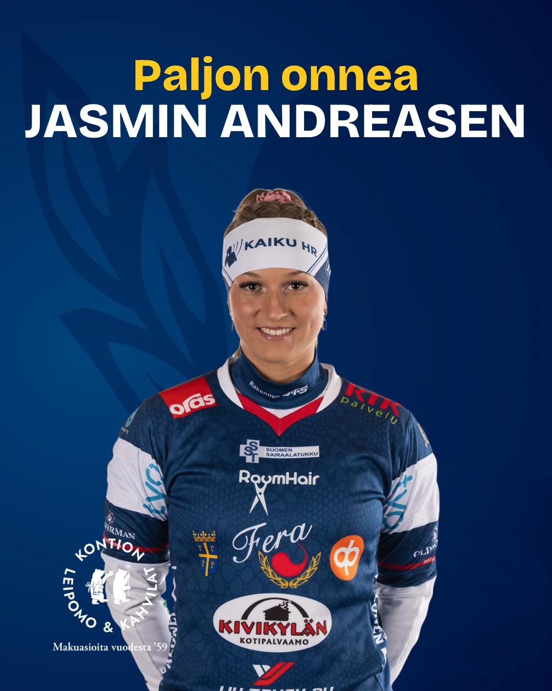 T&auml;n&auml;&auml;n 7.4. Jasmin Andreasen juhlii syntym&auml;p&auml;ivi&auml;&auml;n ja t&auml;ytt&auml;&auml; 24 vuotta!💙

Paljon onnea Jassu!🎉

L&auml;het&auml; Jassulle syntt&auml;riterveiset kommentteihin💌

Merkkip&auml;iv&auml;t tarjoaa kon