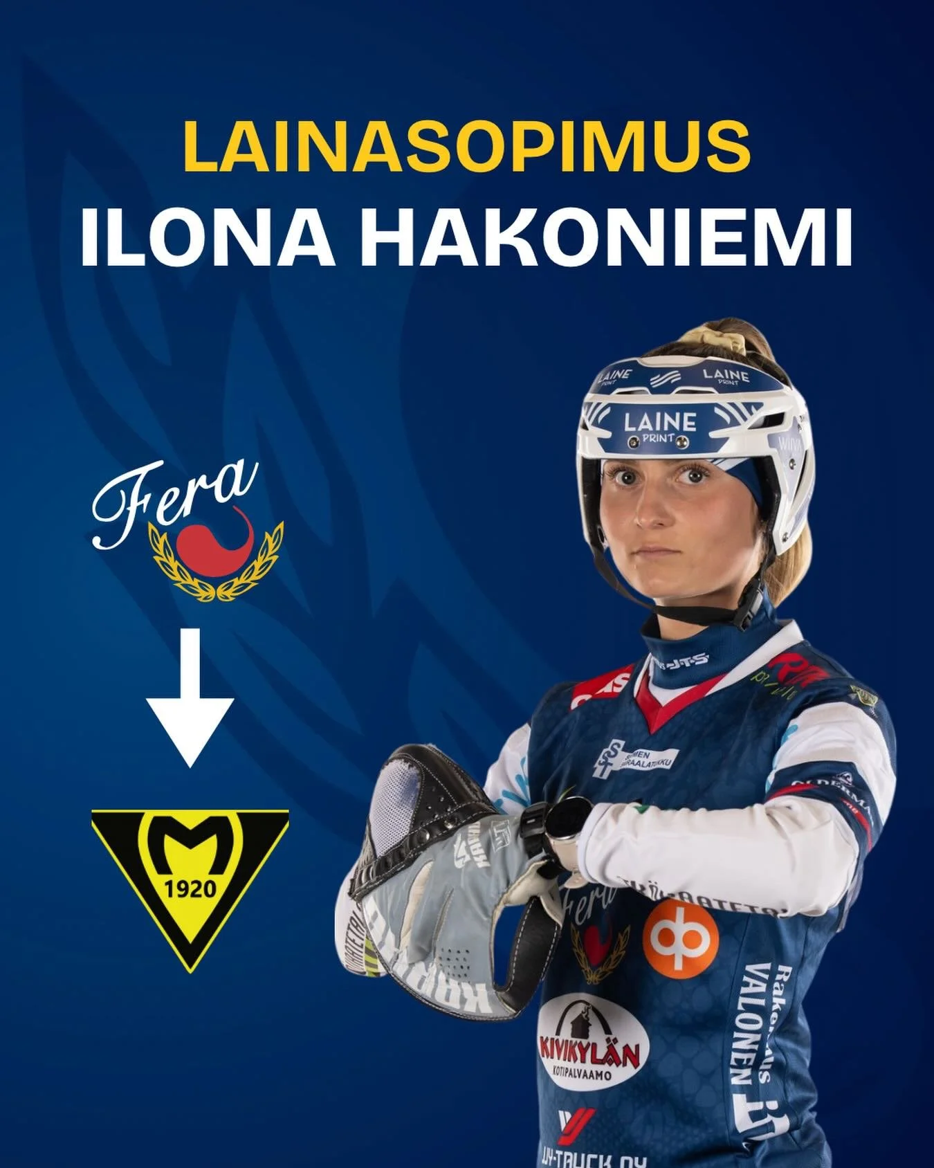 ❗️PELAAJATIEDOTE❗️

Ilona Hakoniemi aloittaa kautensa lainasopimuksella pelaten 3 ottelua naisten Ykk&ouml;spesist&auml; Myn&auml;m&auml;en Vesassa. Alla p&auml;&auml;valmentaja Juho Kaikon kommentti:

&rdquo;Ilonan toiveesta ja valmennuksen kanssa t