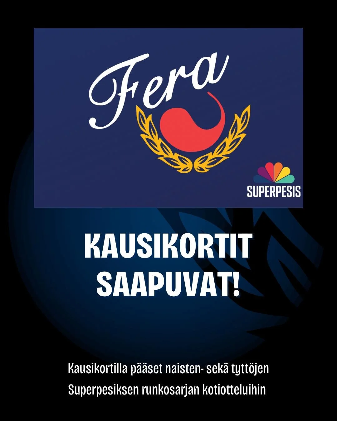 Kausikortit saapuvat!🔥

Ticketmaster postittaa kauan odotetut kausikortit vihdoin t&auml;ll&auml; viikolla! Alla pari huomiota kausikortteihin liittyen:

💙Kausikortit saapuvat postilla kotiin

💙Kausikortilla olet oikeutettu sis&auml;&auml;np&auml;