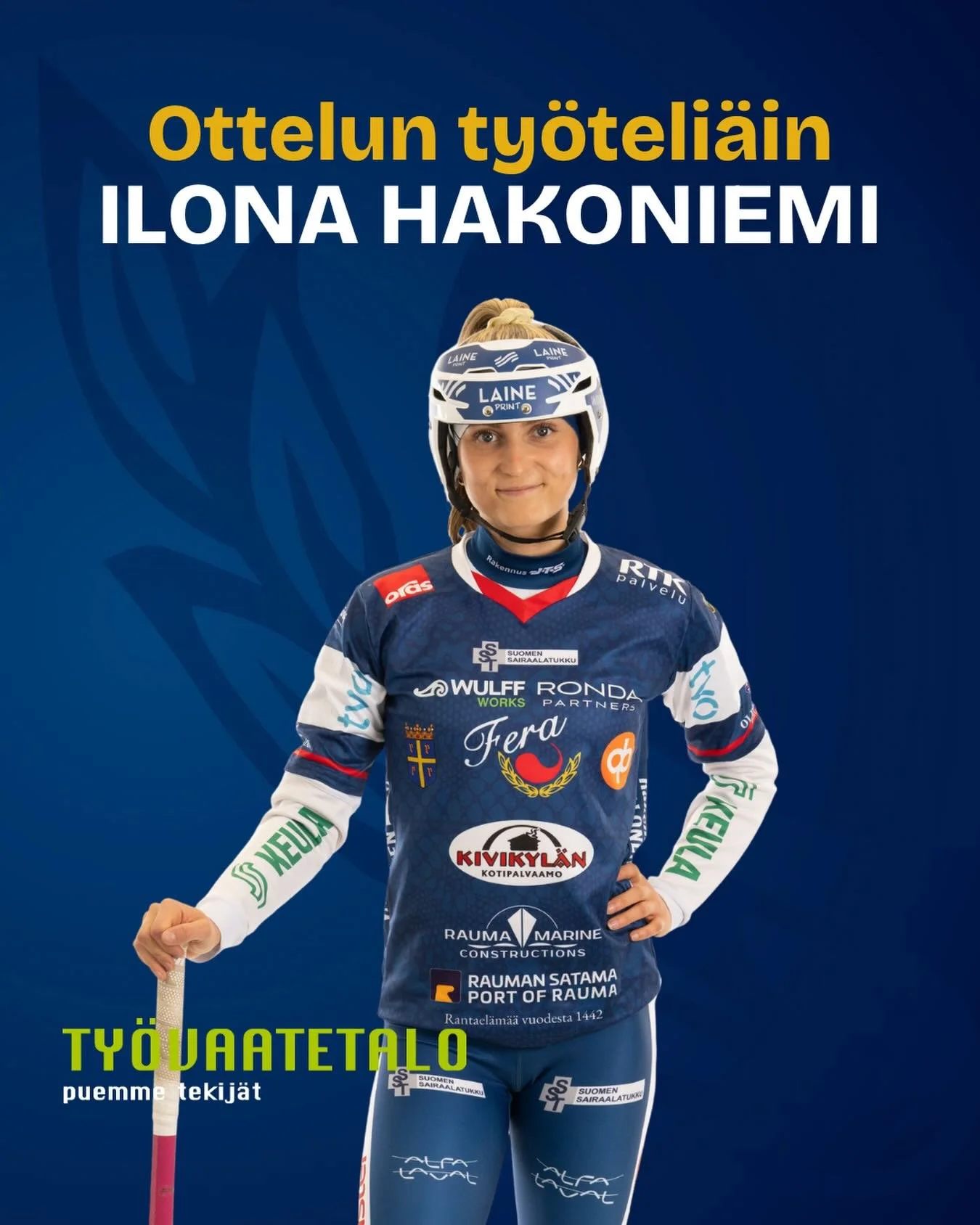 🛠️Ty&ouml;vaatetalo @tyovaatetalo palkitsee jokaisessa kotiottelussa Feran ty&ouml;teli&auml;imm&auml;n pelaajan🛠️

Ottelun ty&ouml;teli&auml;imp&auml;n&auml; pelaajana palkitaan huikeaa lukkaripeli&auml; sek&auml; upean juoksun ly&ouml;nyt Ilona H