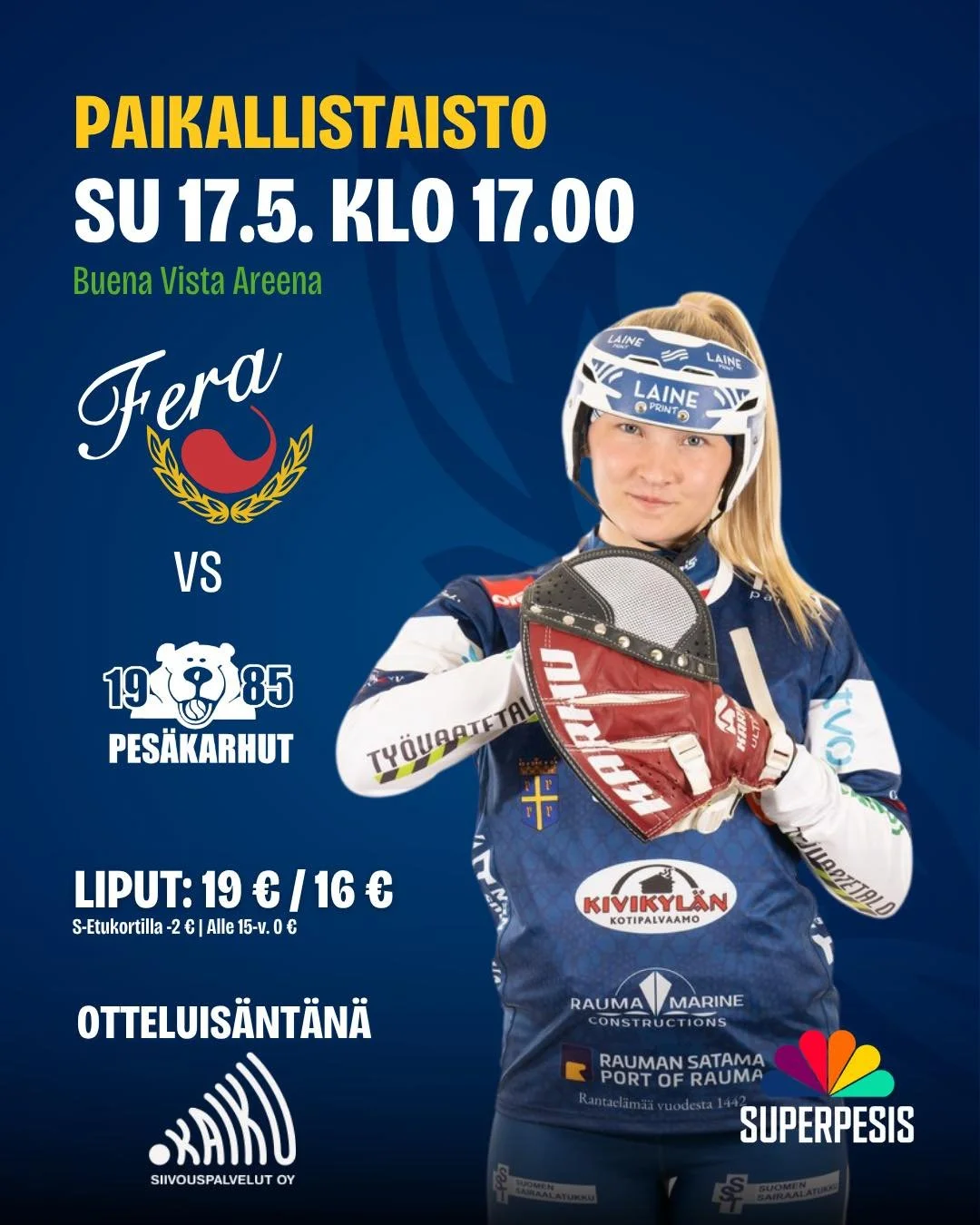 T&auml;n&auml; sunnuntaina Buena Vista Areenalla kohtaa kaksi toisilleen hyvin tuttua joukkuetta. Edess&auml; on aina yht&auml; tulinen 𝑺𝒂𝒕𝒂𝒌𝒖𝒏𝒏𝒂𝒏 𝒅𝒆𝒓𝒃𝒚🔥

Panoksena ei ole ainostaan pisteet. Panoksena on pit&auml;&auml; Satakunta sini