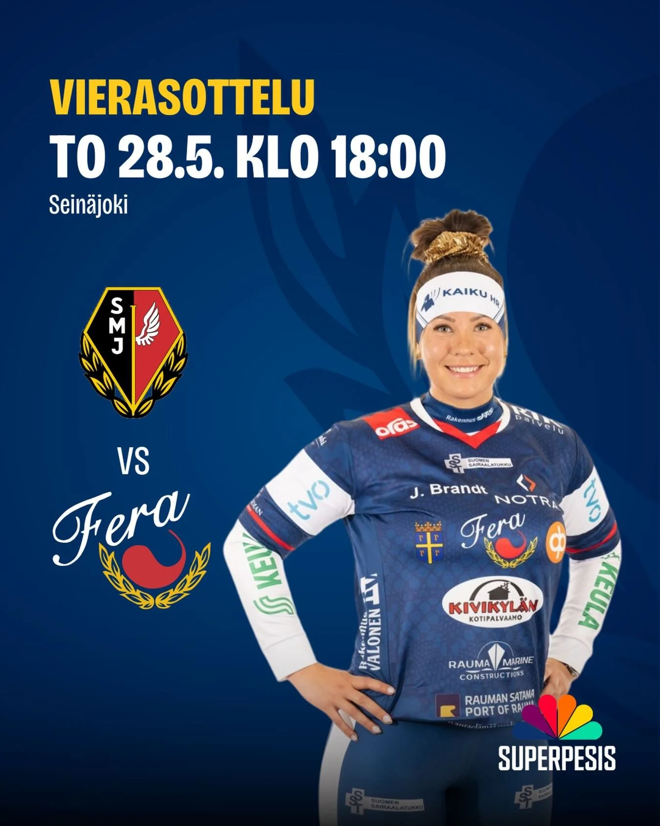 Torstaina on revanssin paikka Sein&auml;joella!🔥

Viimeksi pelattiin tiukat jaksot Raumalla avausottelussa. Nyt l&auml;hdet&auml;&auml;n hakemaan niit&auml; pisteit&auml; Jussittarilta!

📍Unico Areena, Sein&auml;joki
📅 28.5.2026 klo 18
📺Ruutu+ 

