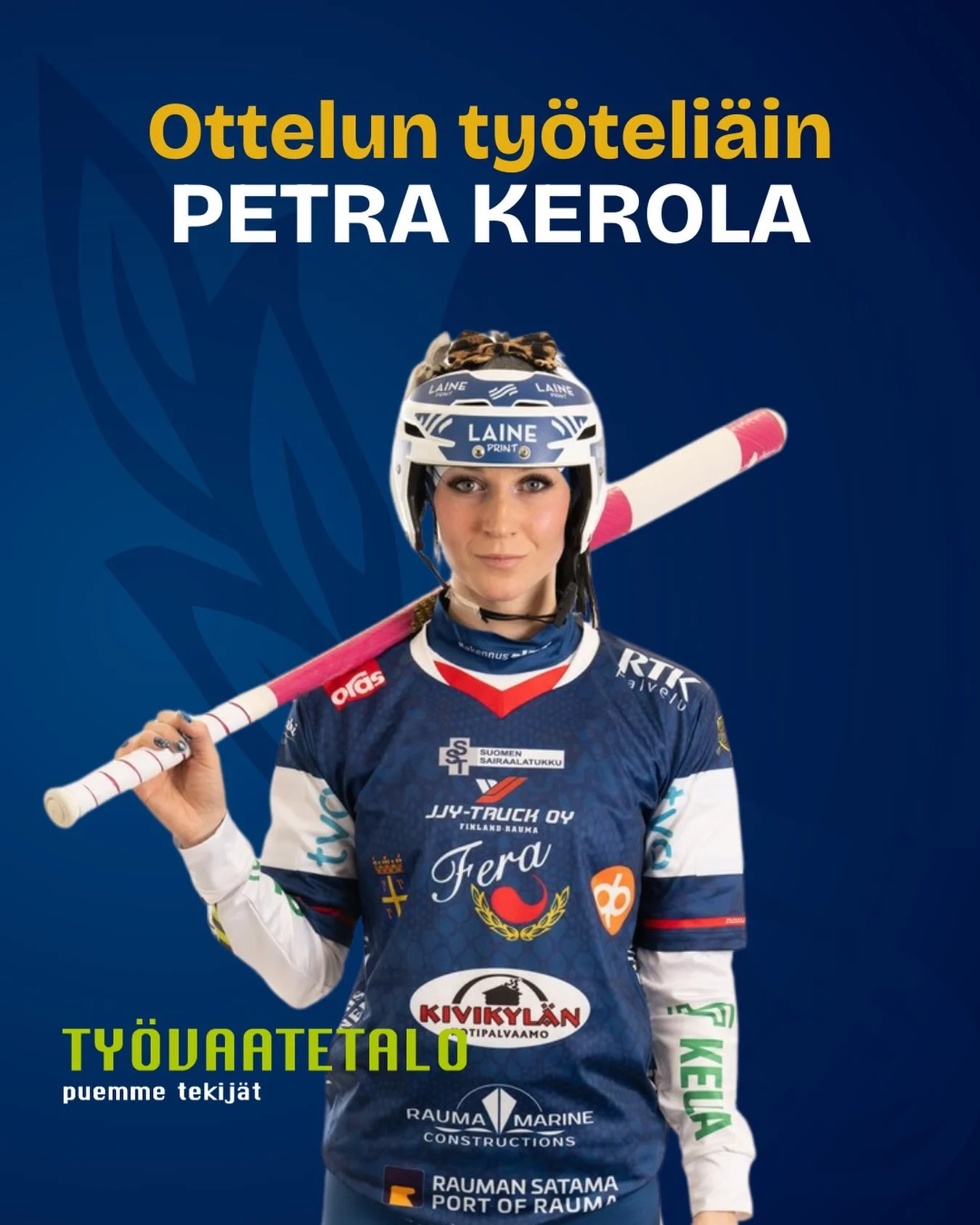 🛠️Ty&ouml;vaatetalo @tyovaatetalo palkitsee jokaisessa kotiottelussa Feran ty&ouml;teli&auml;imm&auml;n pelaajan🛠️

Ottelun ty&ouml;teli&auml;imp&auml;n&auml; pelaajana palkitaan 4 juoksua tuonut Petra Kerola! 

#fera #ferapesis #ferarauma #superpe