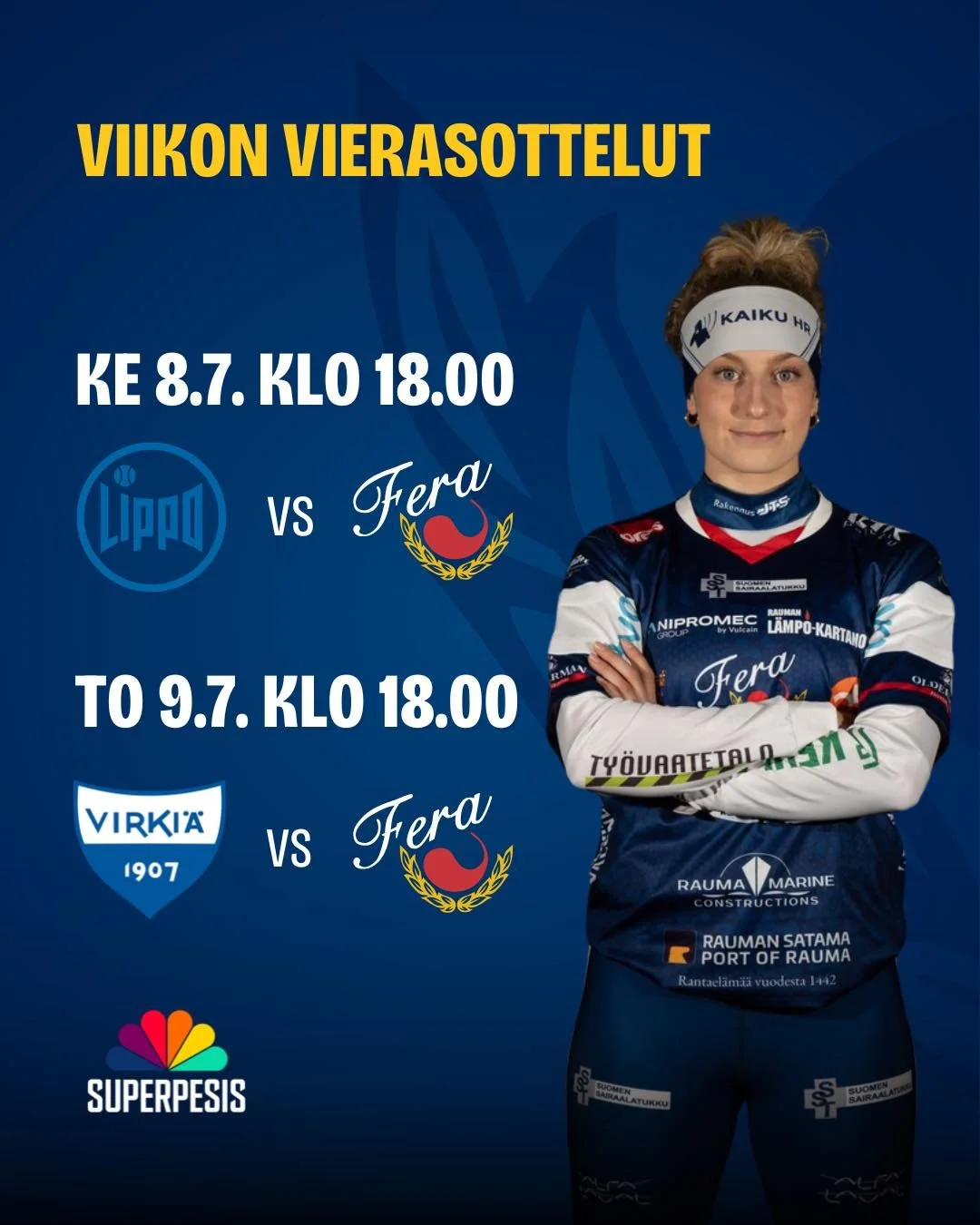 TUPLAVIIKKO VIERAISSA✌🏼

T&auml;ll&auml; viikolla tupla mahdollisuus pisteisiin! Ensin keskiviikkona kohdataan Oulun Lippo ja heti per&auml;&auml;n torstaina Lapuan Virki&auml;. 

Tavoitteena on tietenkin kasvattaa voittoputkea entisest&auml;&auml;n