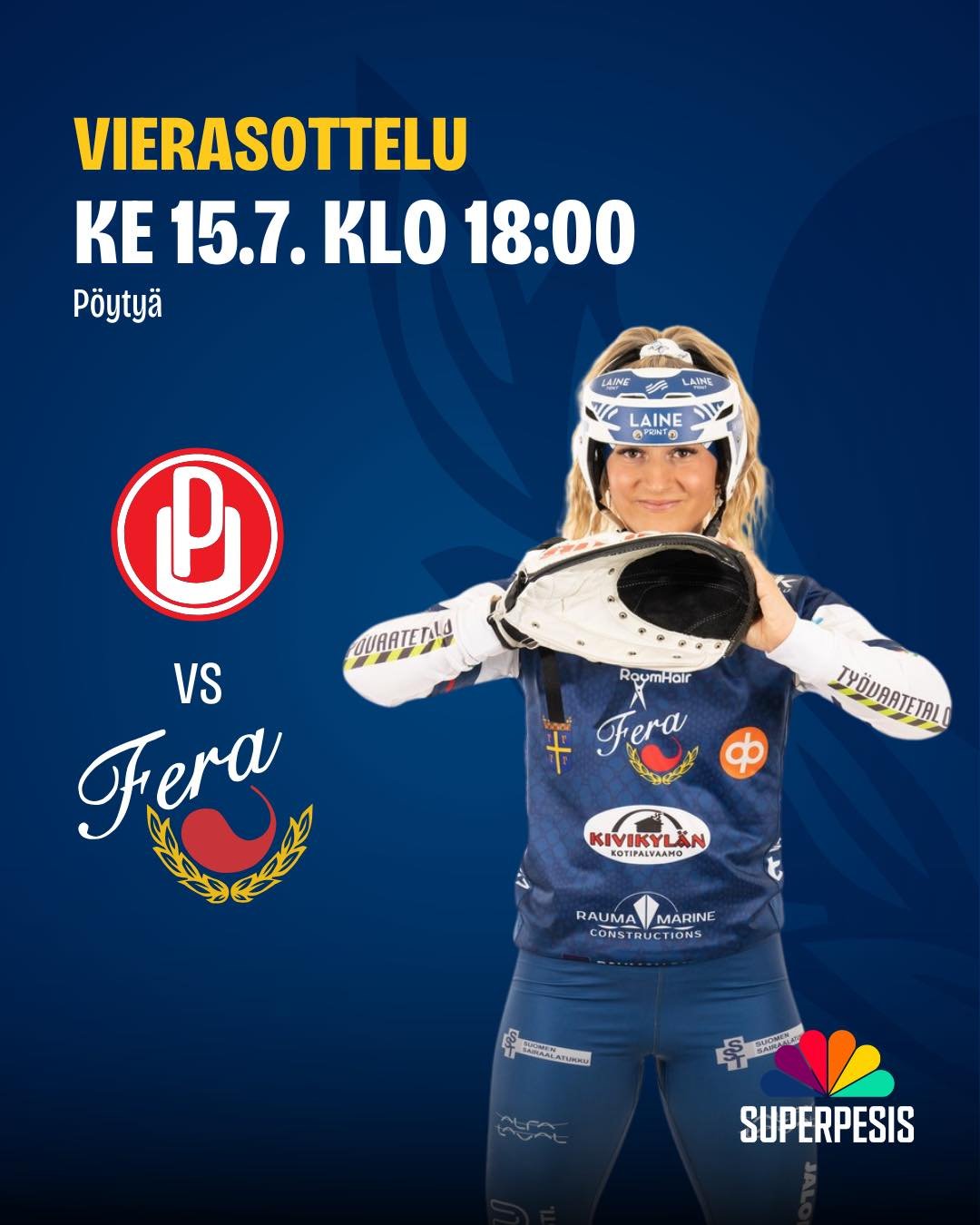 Vieraspelit jatkuu ja keskiviikkona suuntana on P&ouml;yty&auml;!

Keskiviikkona matkataan etel&auml;n suuntaan P&ouml;yty&auml;lle ja edess&auml; on t&auml;m&auml;n kes&auml;n ensimm&auml;inen kohtaaminen P&ouml;yty&auml;n Urheilijoiden kanssa. 

📍