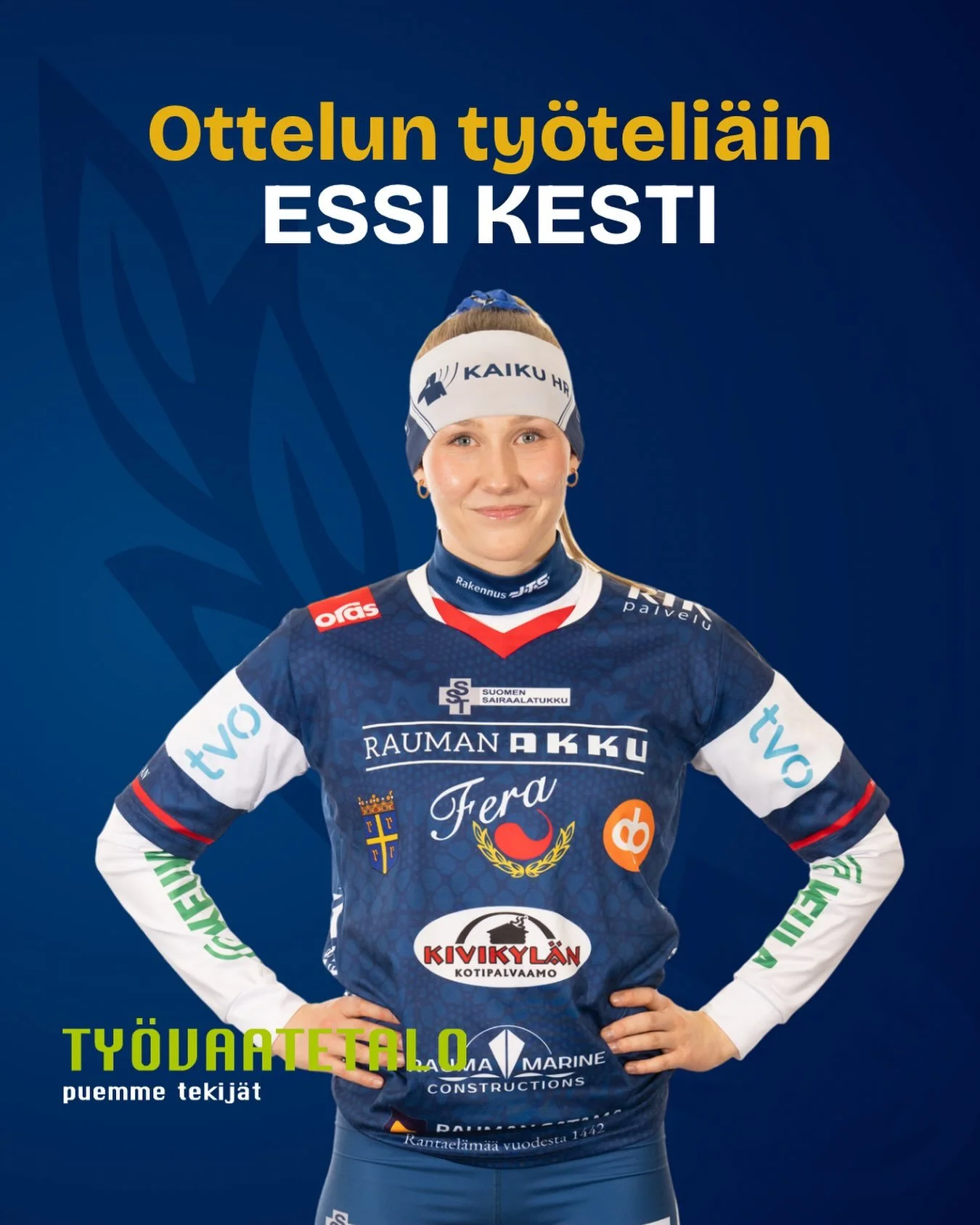 🛠️Ty&ouml;vaatetalo @tyovaatetalo palkitsee jokaisessa kotiottelussa Feran ty&ouml;teli&auml;imm&auml;n pelaajan🛠️

Ottelun ty&ouml;teli&auml;imp&auml;n&auml; pelaajana palkitaan Essi Kesti! 

#fera #ferapesis #ferarauma #superpesis