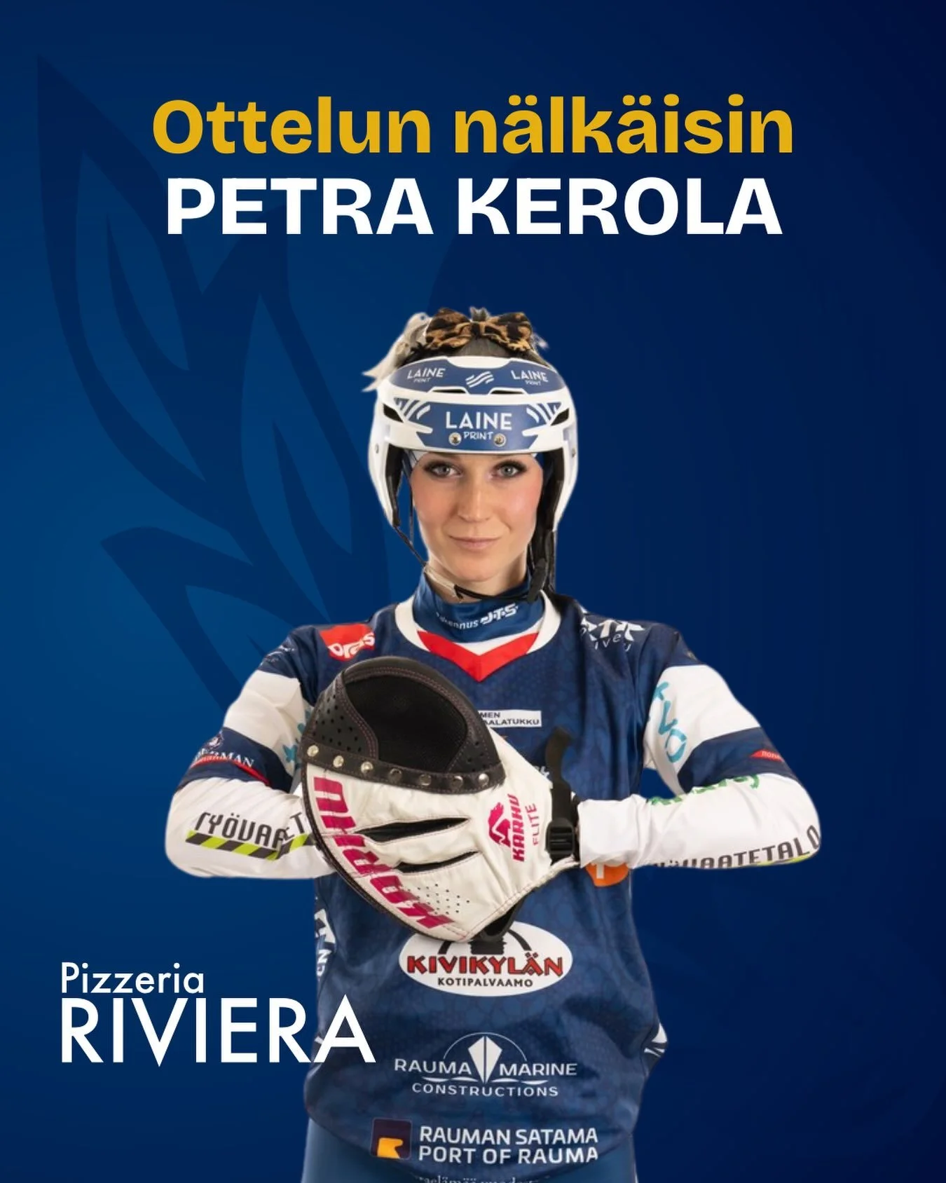 🌟Pizzeria Riviera @pizzeriariviera palkitsee jokaisessa kotiottelussa Feran n&auml;lk&auml;isimm&auml;n pelaajan🌟

N&auml;lk&auml;isimp&auml;n&auml; pelaajana t&auml;n&auml;&auml;n palkitaan Petra Kerola!

#fera #ferapesis #ferarauma #superpesis