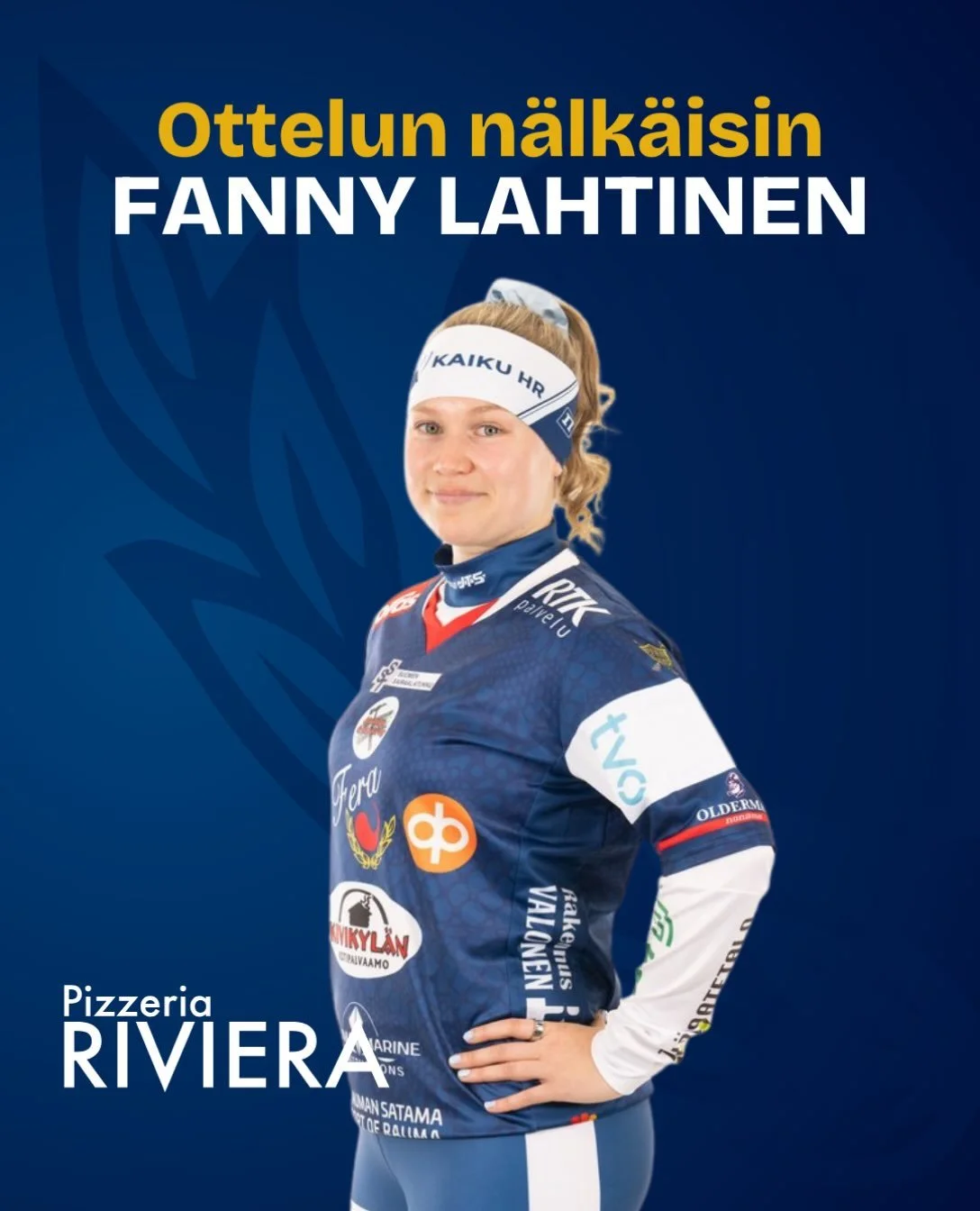 🌟Pizzeria Riviera @pizzeriariviera palkitsee jokaisessa kotiottelussa Feran n&auml;lk&auml;isimm&auml;n pelaajan🌟

N&auml;lk&auml;isimp&auml;n&auml; pelaajana t&auml;n&auml;&auml;n palkitaan Fanny Lahtinen!

#fera #ferapesis #ferarauma #superpesis