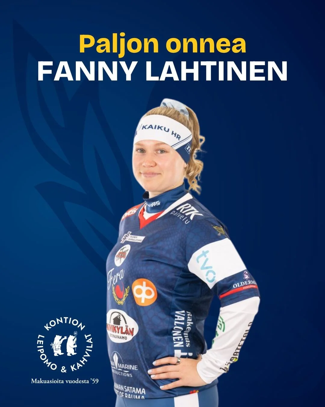 T&auml;n&auml;&auml;n 1.10. Fanny Lahtinen juhlii syntym&auml;p&auml;ivi&auml;&auml;n ja t&auml;ytt&auml;&auml; 25-vuotta!💙

Paljon onnea Fanny!🎉

L&auml;het&auml; Fannylle syntt&auml;riterveiset kommentteihin💌

🤝Fannyn matkaa tukemassa: Ala-Kulj