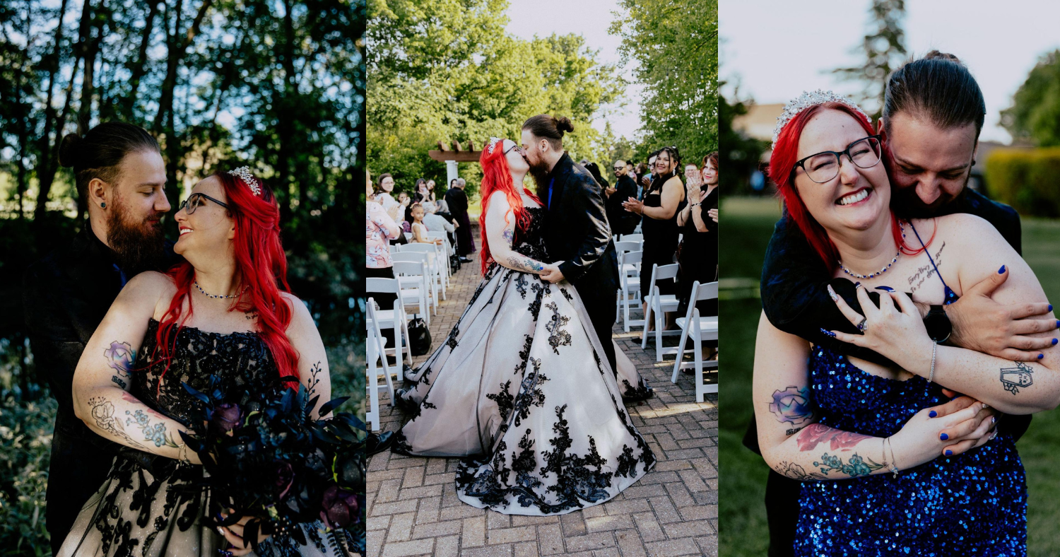 Detroit wedding photographer capturing romantic wedding portraits of a couple sharing joyful, candid moments throughout their wedding day.