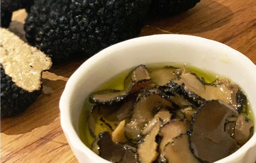 truffle slice in oil