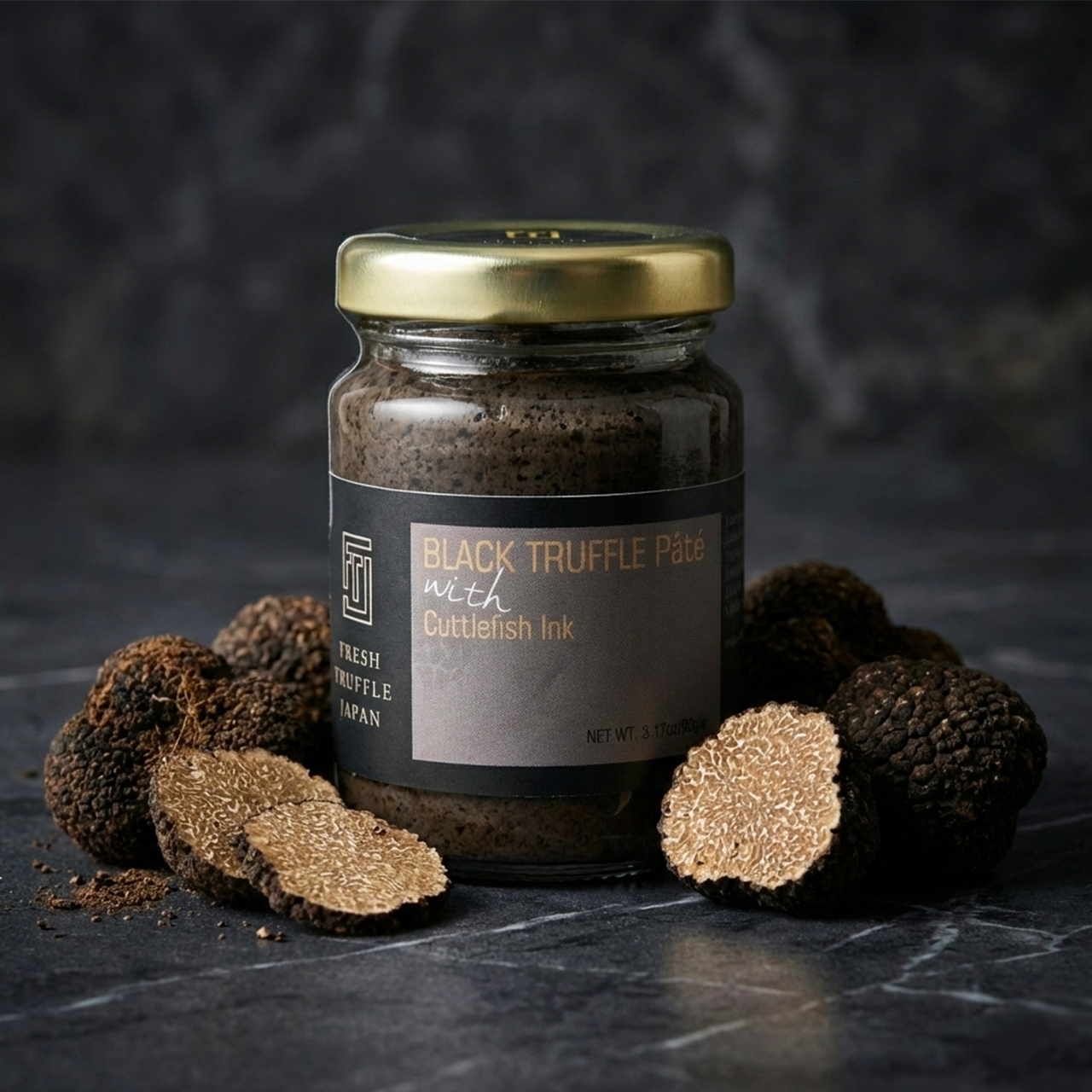Black Truffle Pate with Cuttlefish ink (90g)