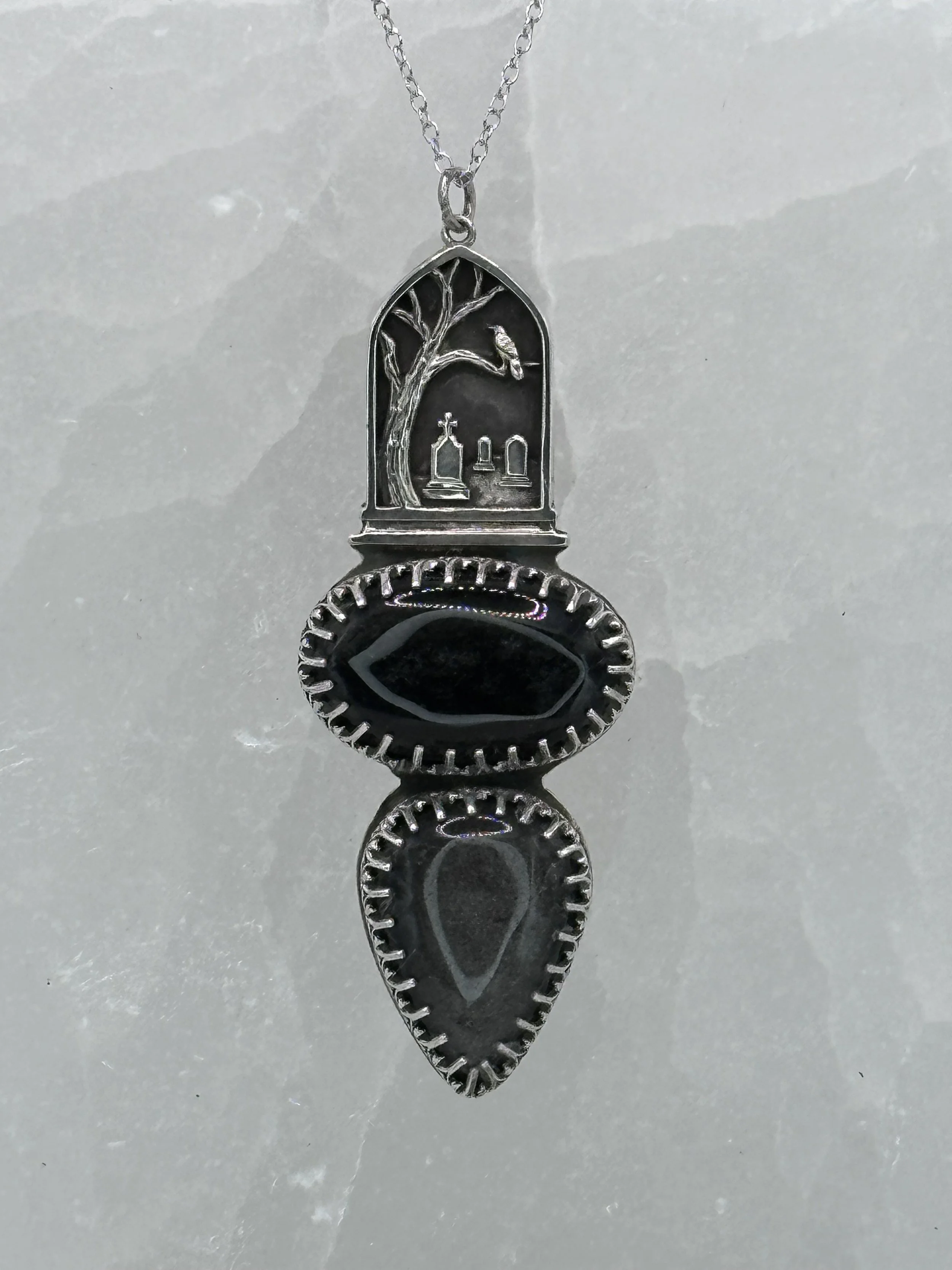 Dust to Dust Obsidian Necklace