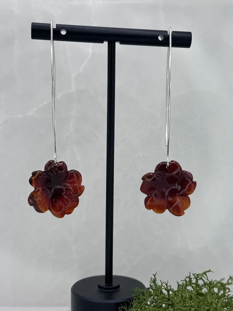 Carnelian Floral Drops