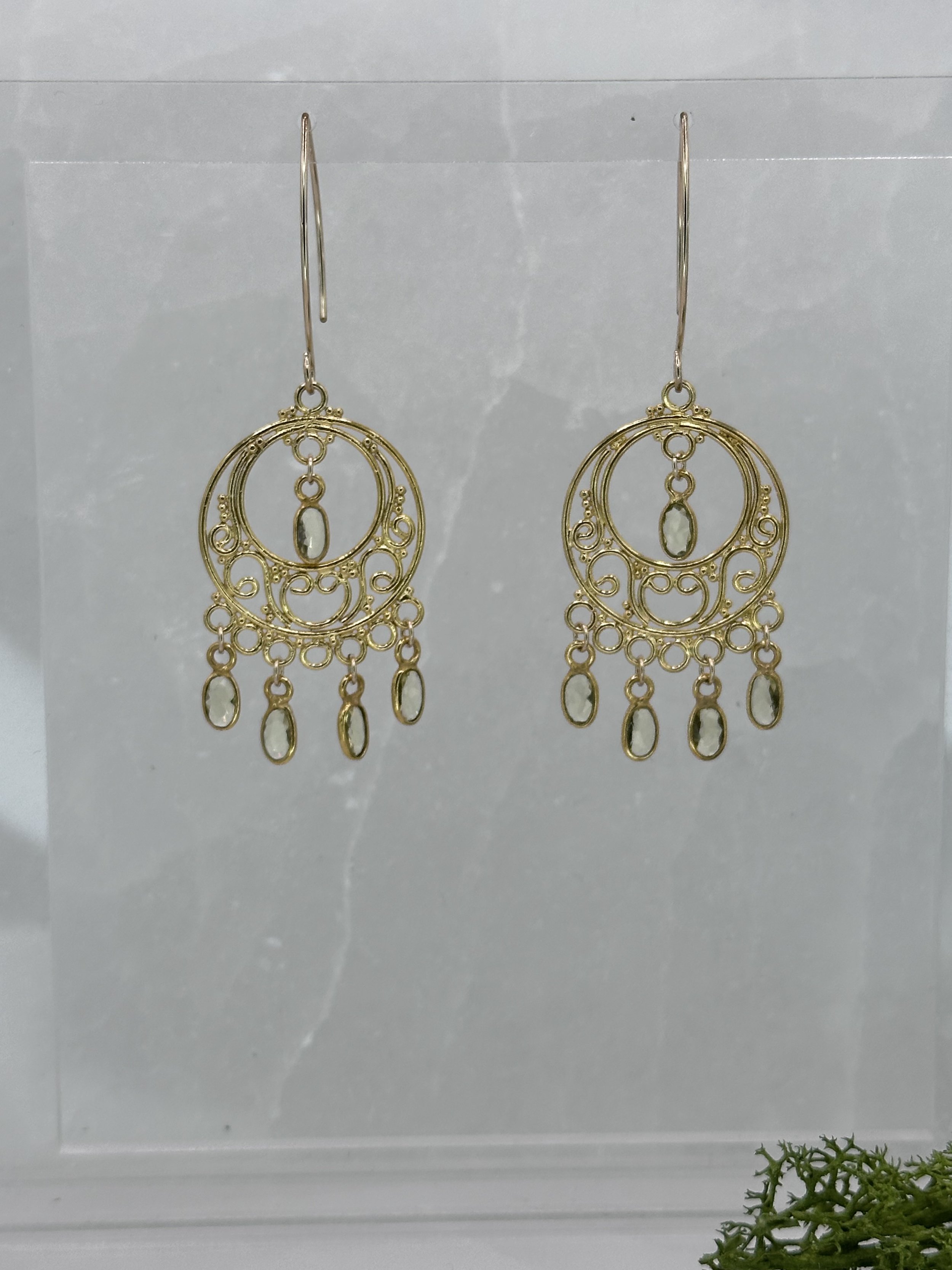 Citrine Vermeil Chandelier Drops