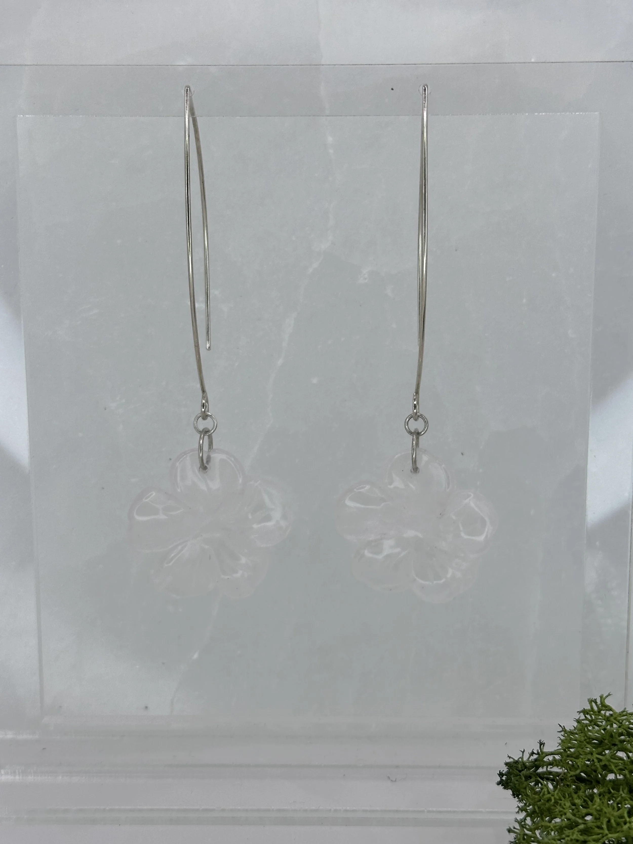 Carved Rose Quartz Flowers