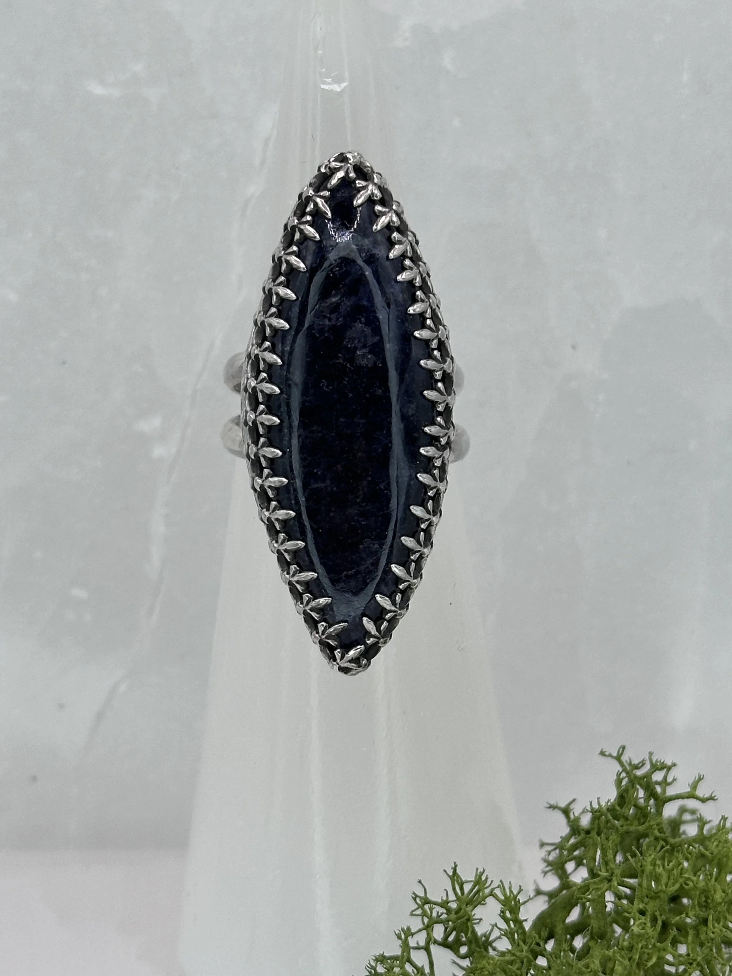 Iolite Confetti Sunstone Ring