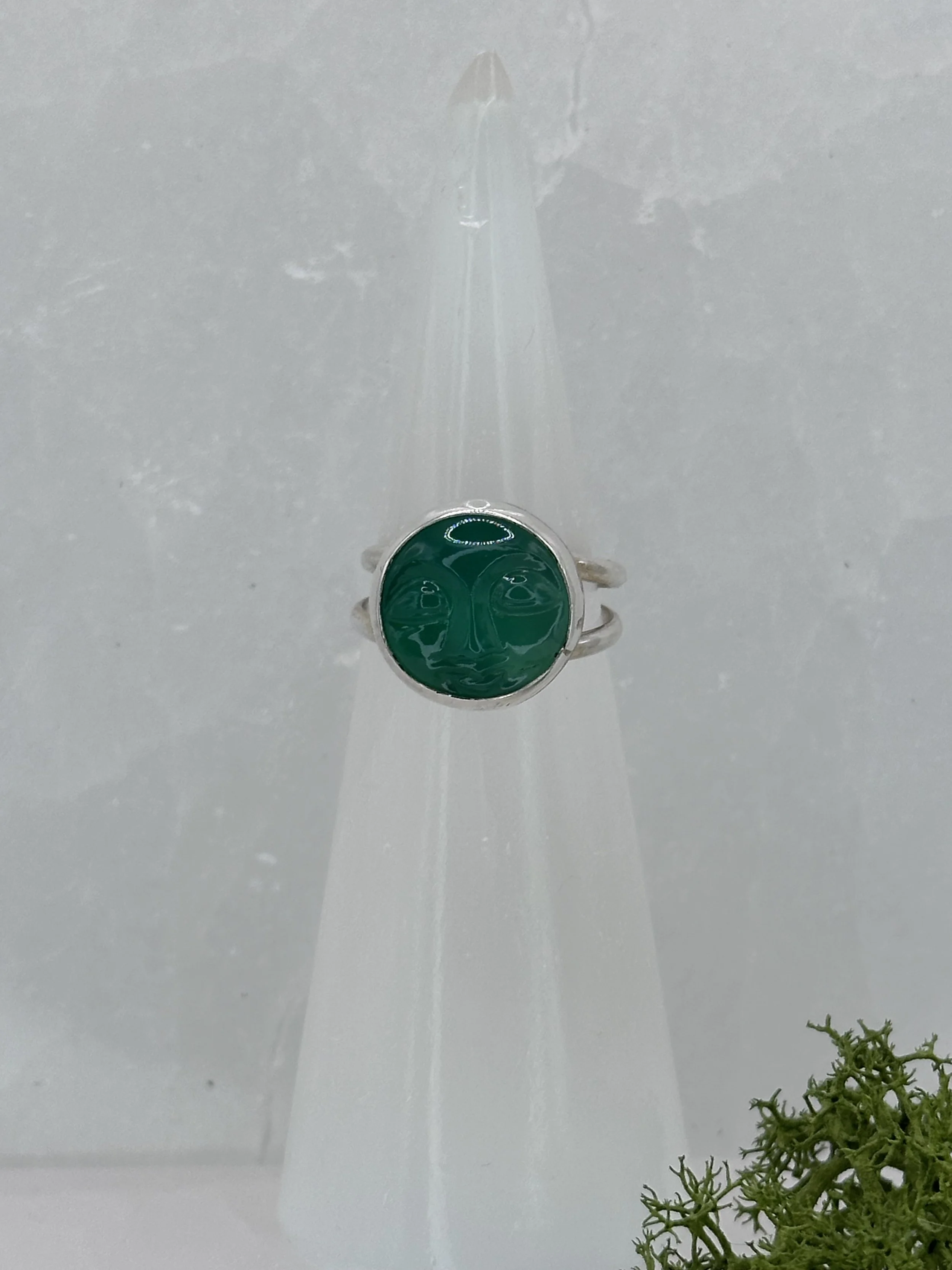 Carved Chalcedony Ring