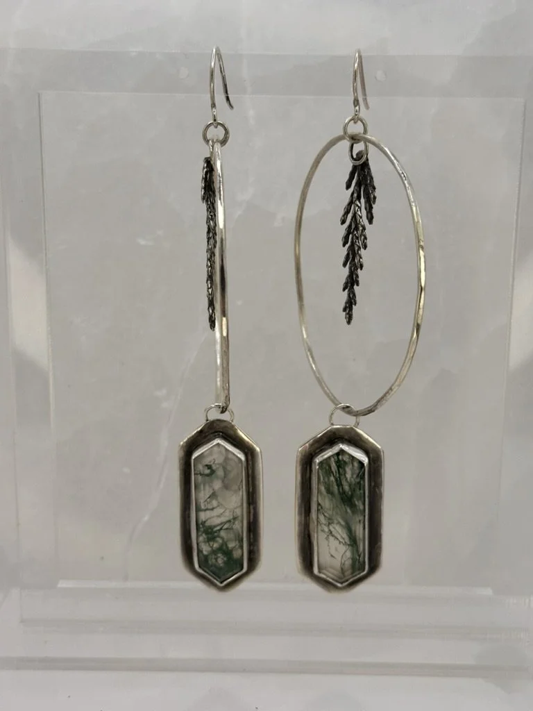 Moss Agate Shoulder Dusters