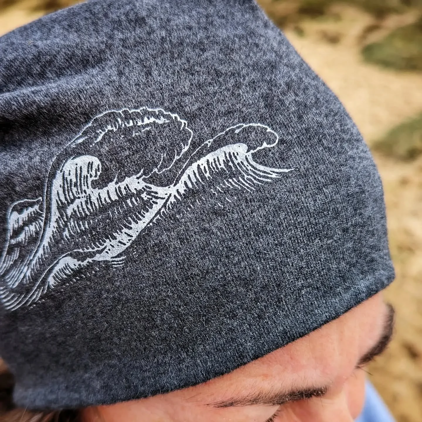 I made me and scout some clothes this week, for me, because I'm missing the sea I made a nice slouchy wave hat and matching wave hoodie, for scout (who has a thing about mushrooms for some reason) it was a new tee and zip up hoody. I've decided this 