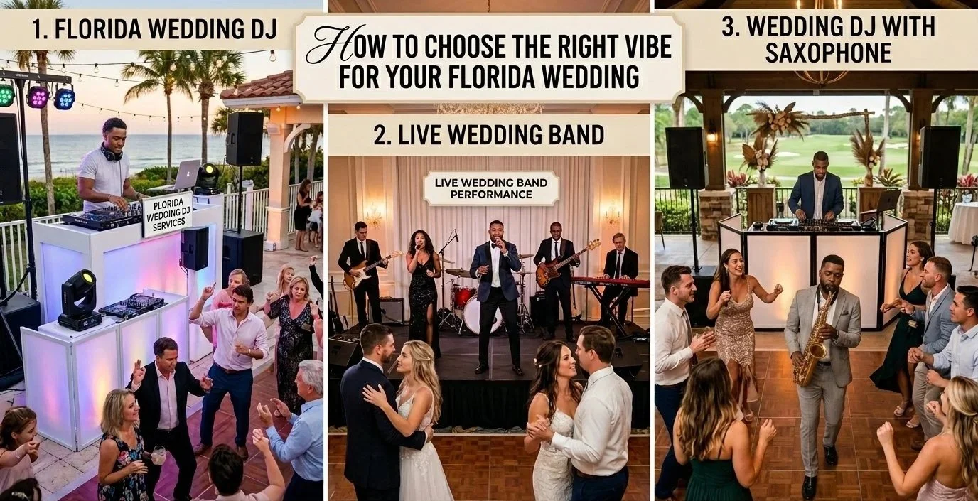 Florida Wedding DJ or Live Band? Here’s How to Choose the Right Vibe