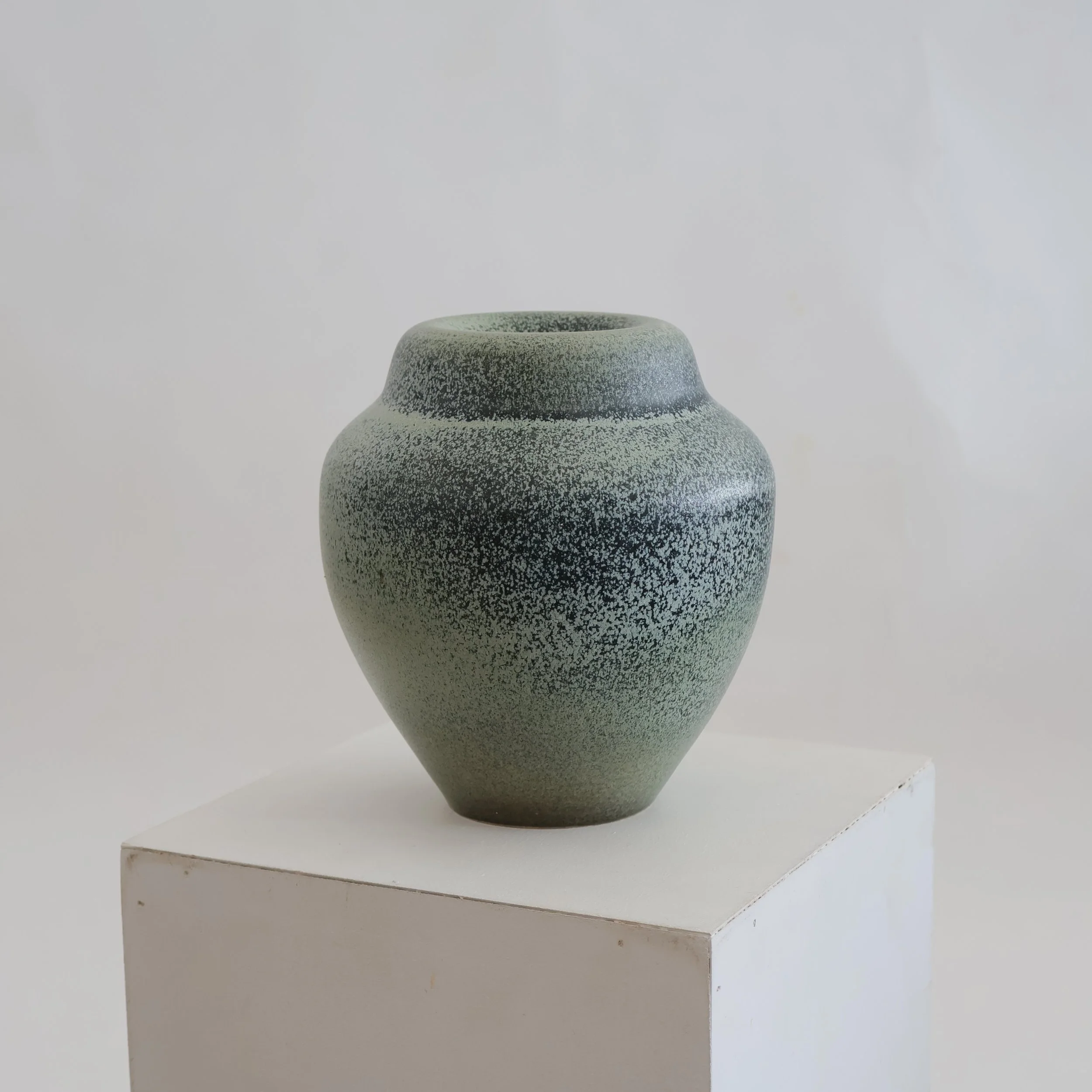 Matte Dark Blue and Light Blue Vase