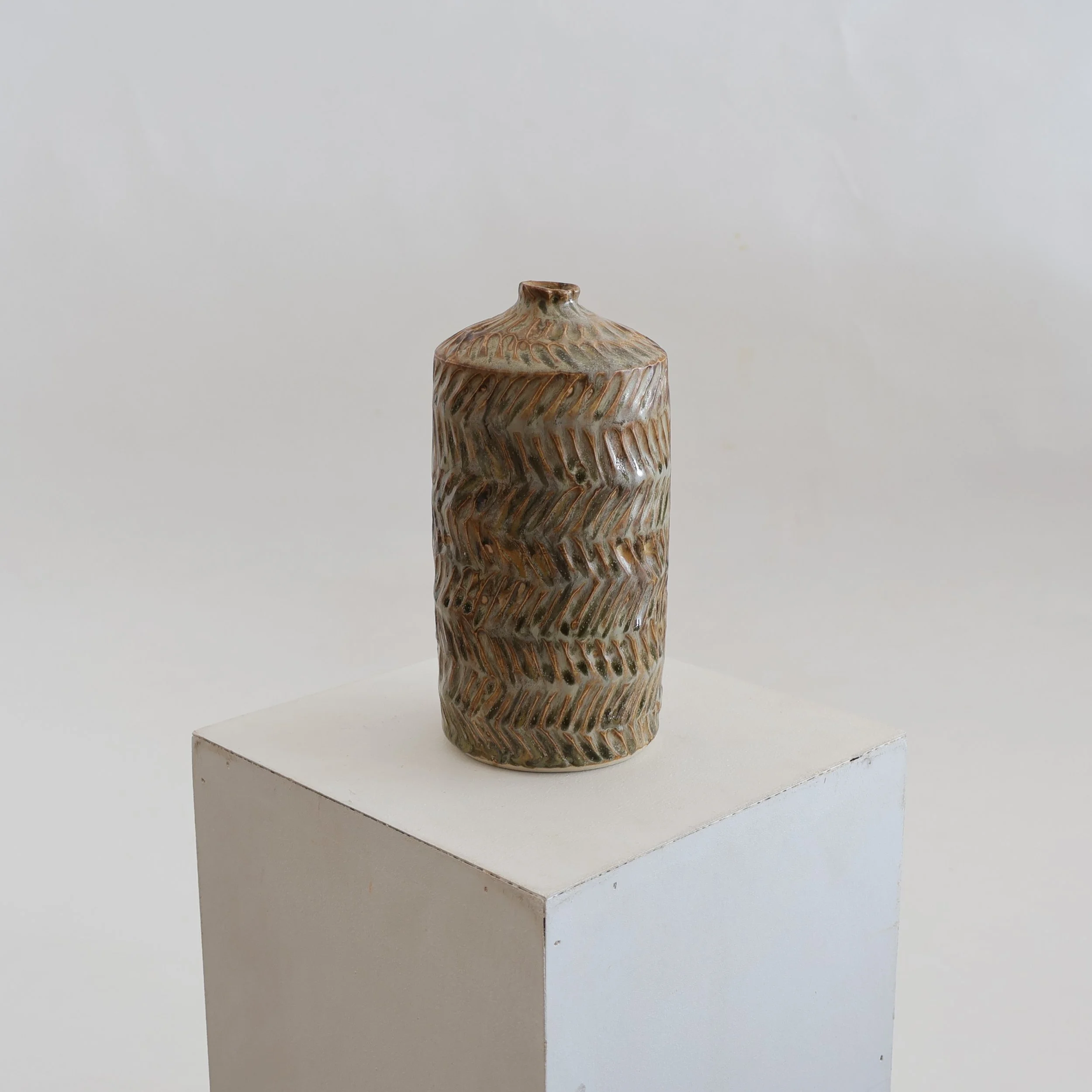 Earth Carved Bottle – Erosion Series No. 05