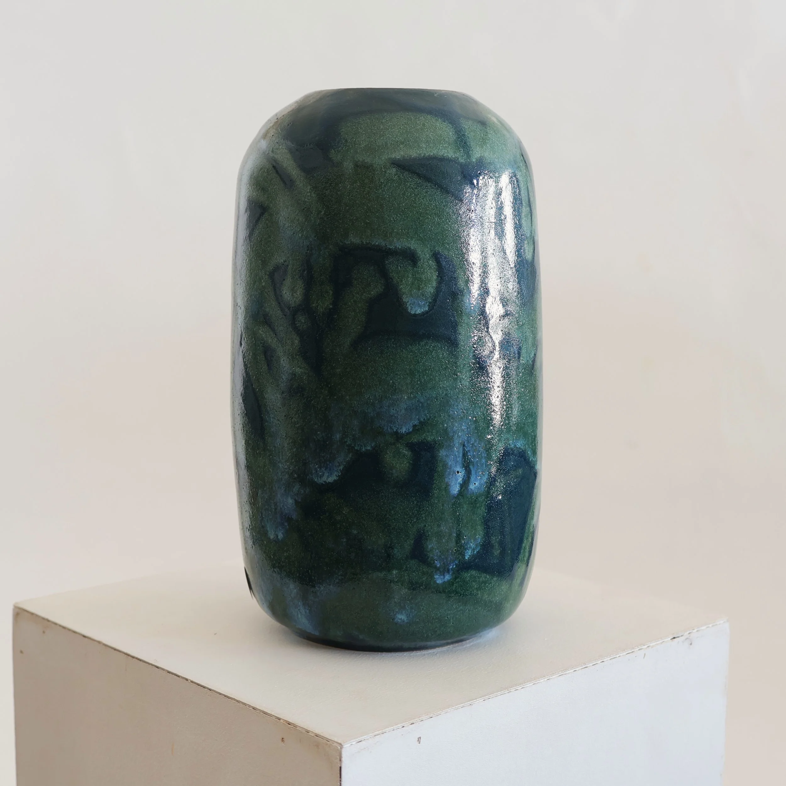 Blue Ceramic Flower Vase