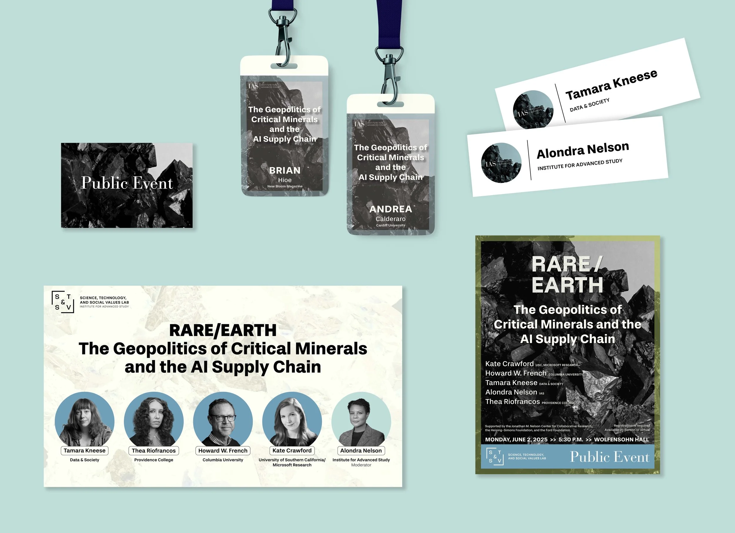 Event visual identity for workshop and panel discussion on “The Geopolitics of Critical Minerals and the AI Supply Chain”