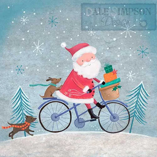 Cute whimsical Santa Character illustration