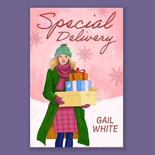 Book Cover Art - Christmas Girl with Gifts