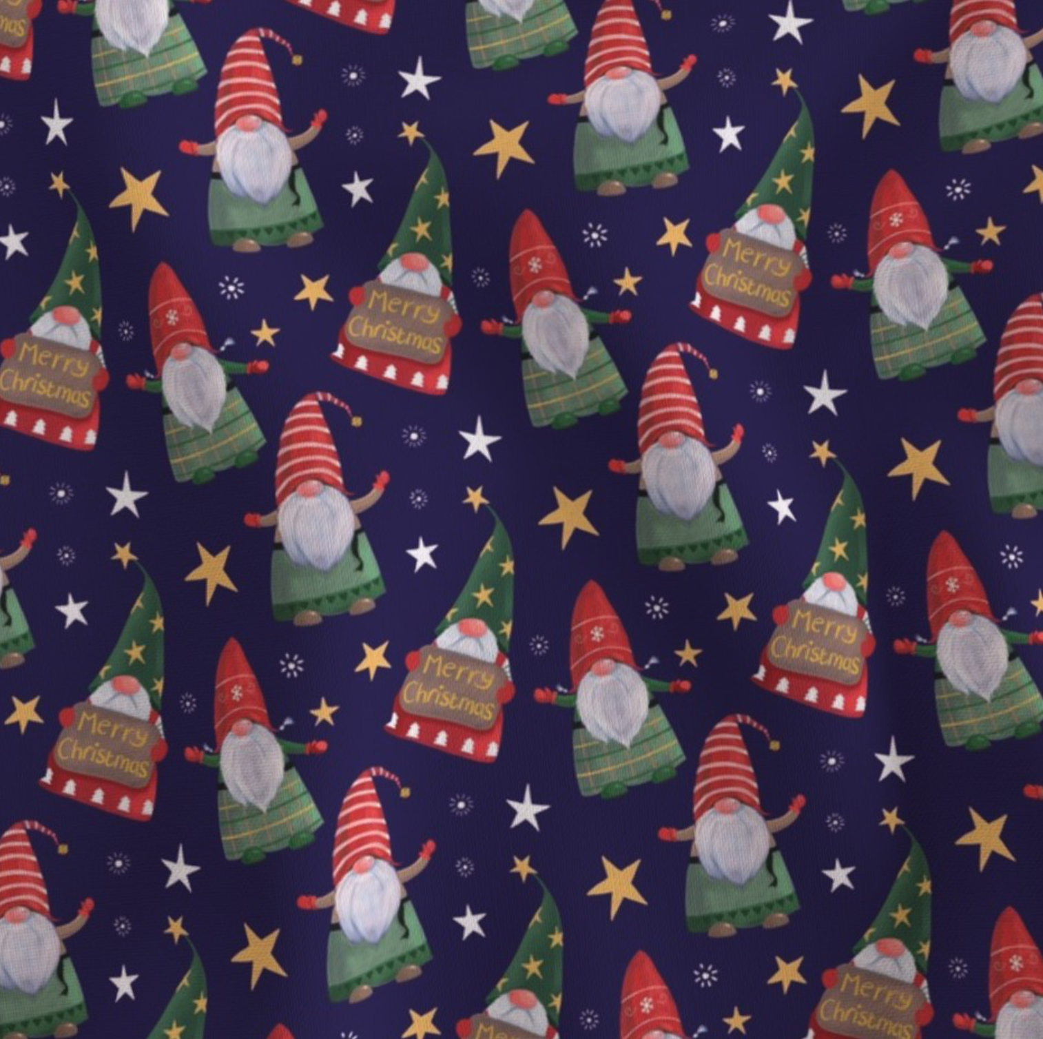 Christmas Holiday Gnomes Gonks Fabric
