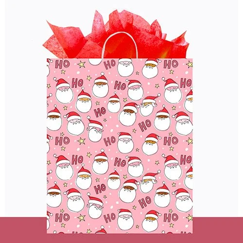 santa claus gift wrap gift bag