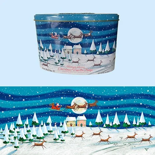 Christmas Holiday Packaging Design - Tin Food Confectionary box
