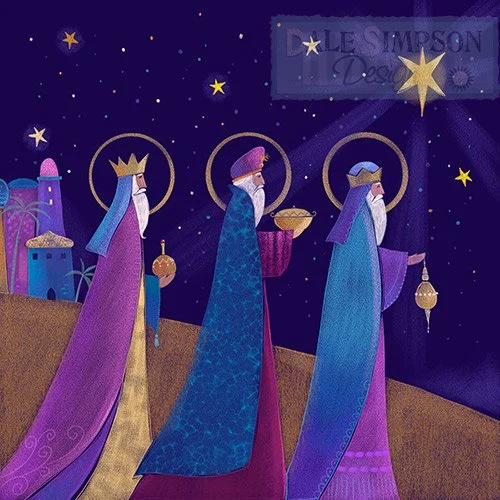 Religious three kings illustration - Christian Art