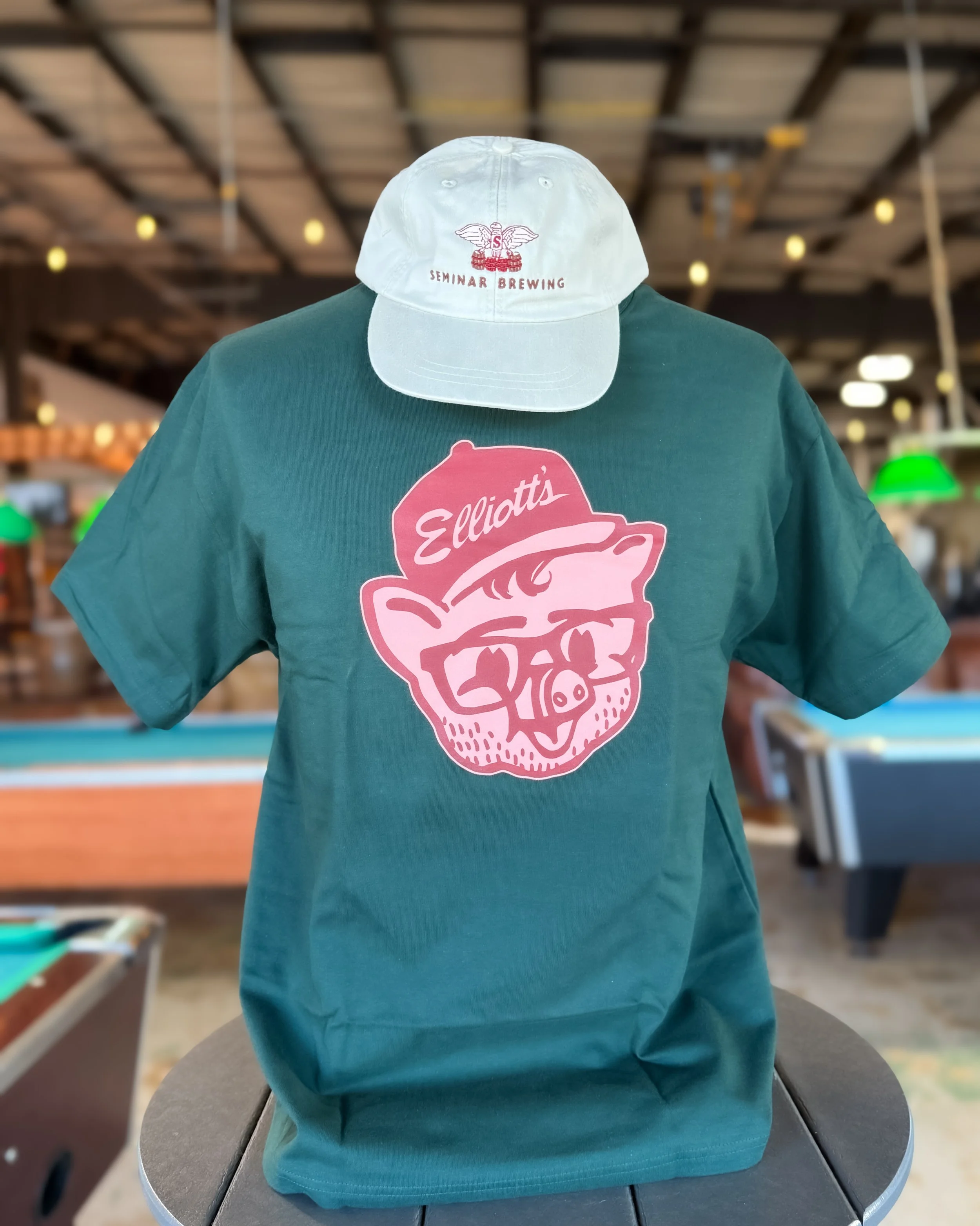 Dark Green Pig Face Tee