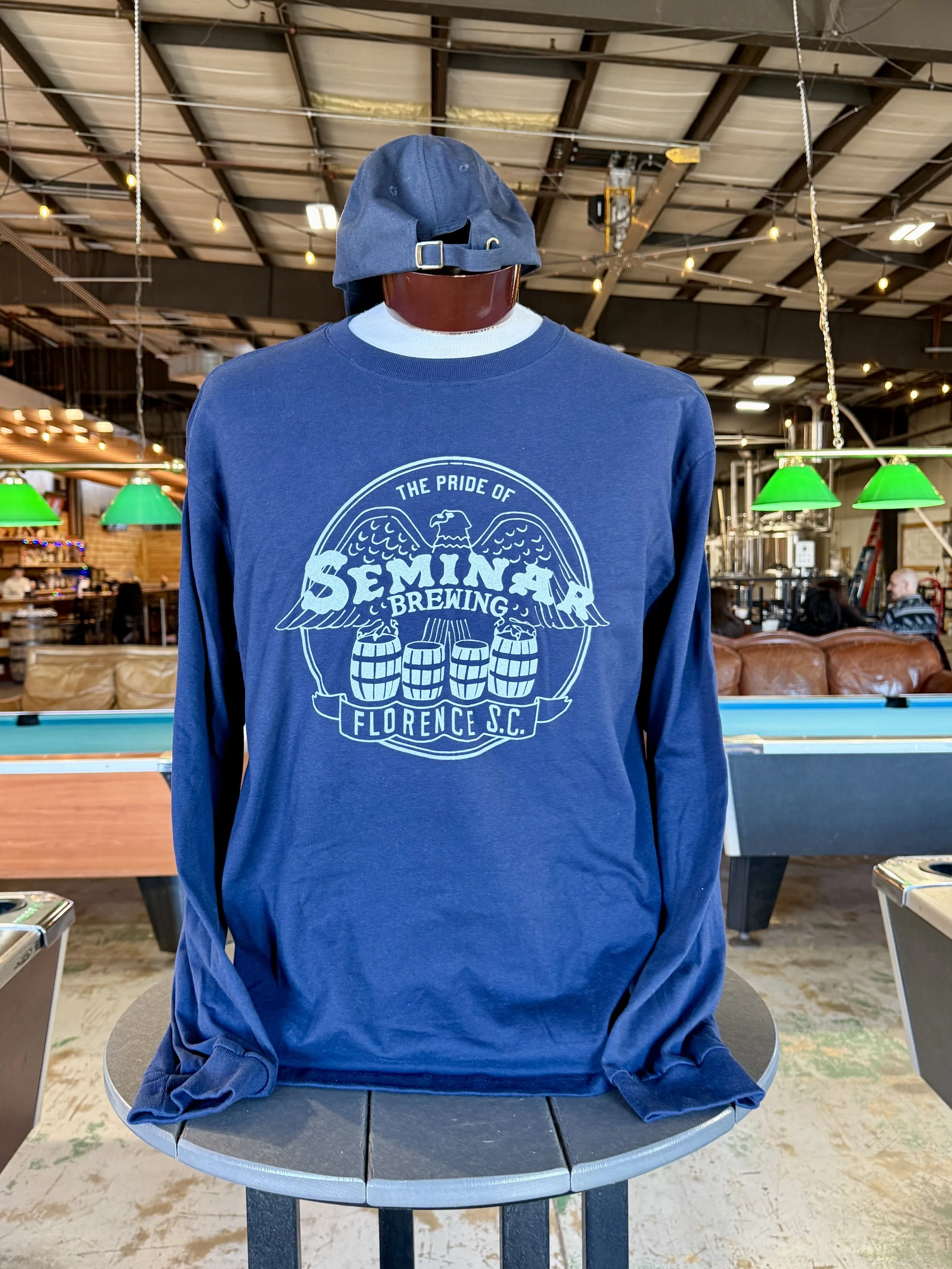 Seminar Circle Logo on Navy Long Sleeve Tee