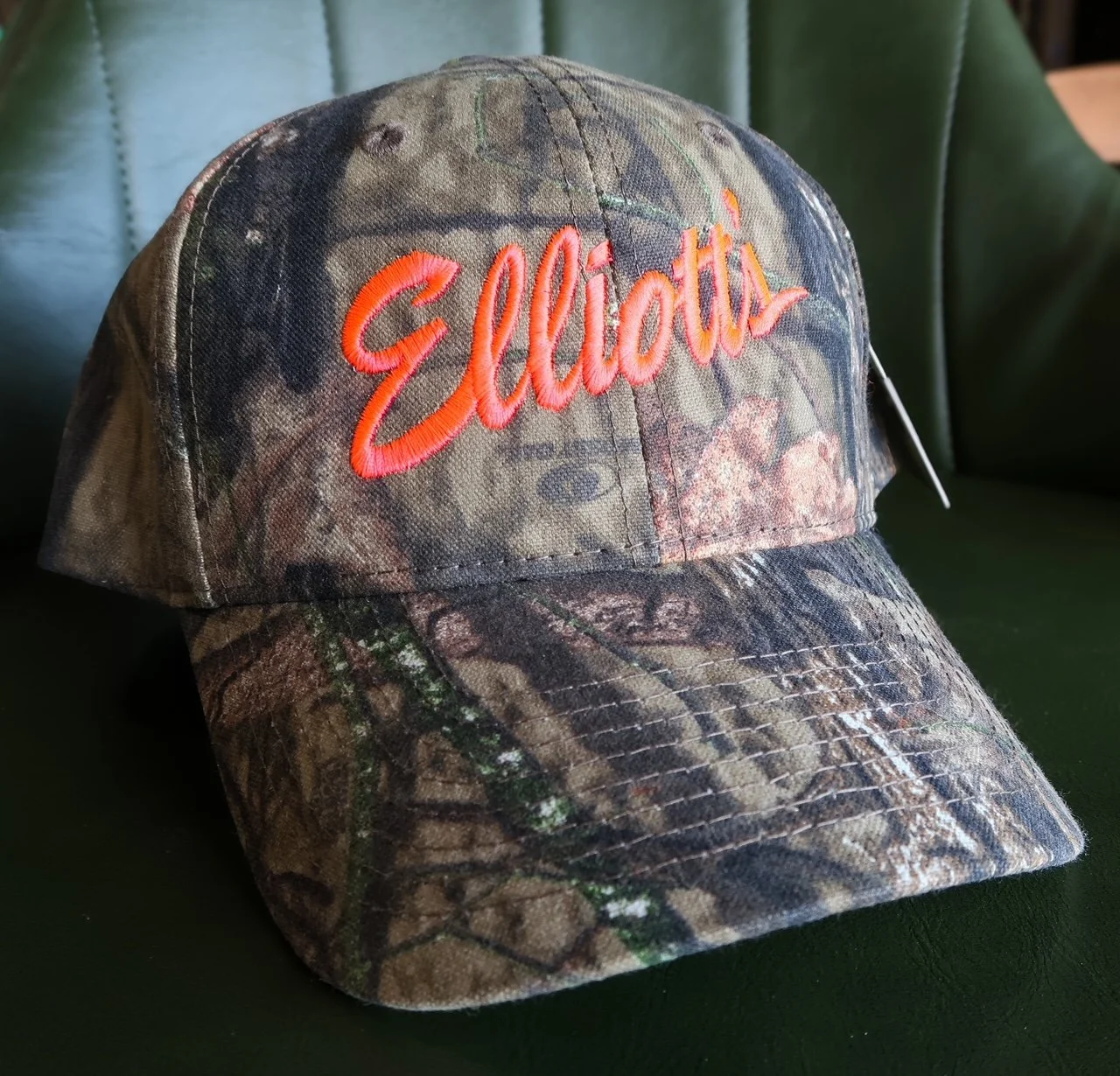Elliott's Mossy Oak Hat (NEON ORANGE PINK EDITION)