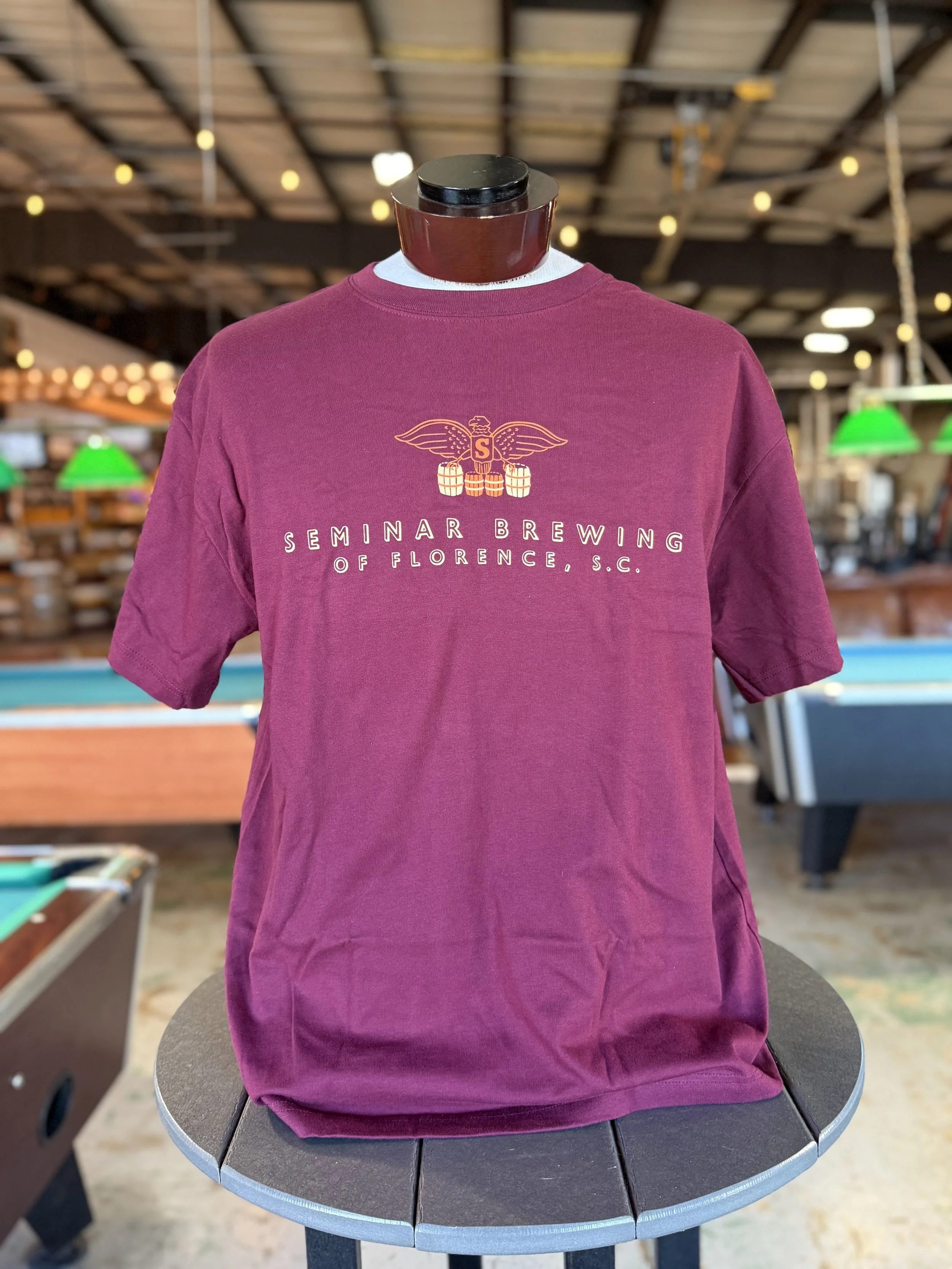 Seminar Logo Tee in Deep Burgundy