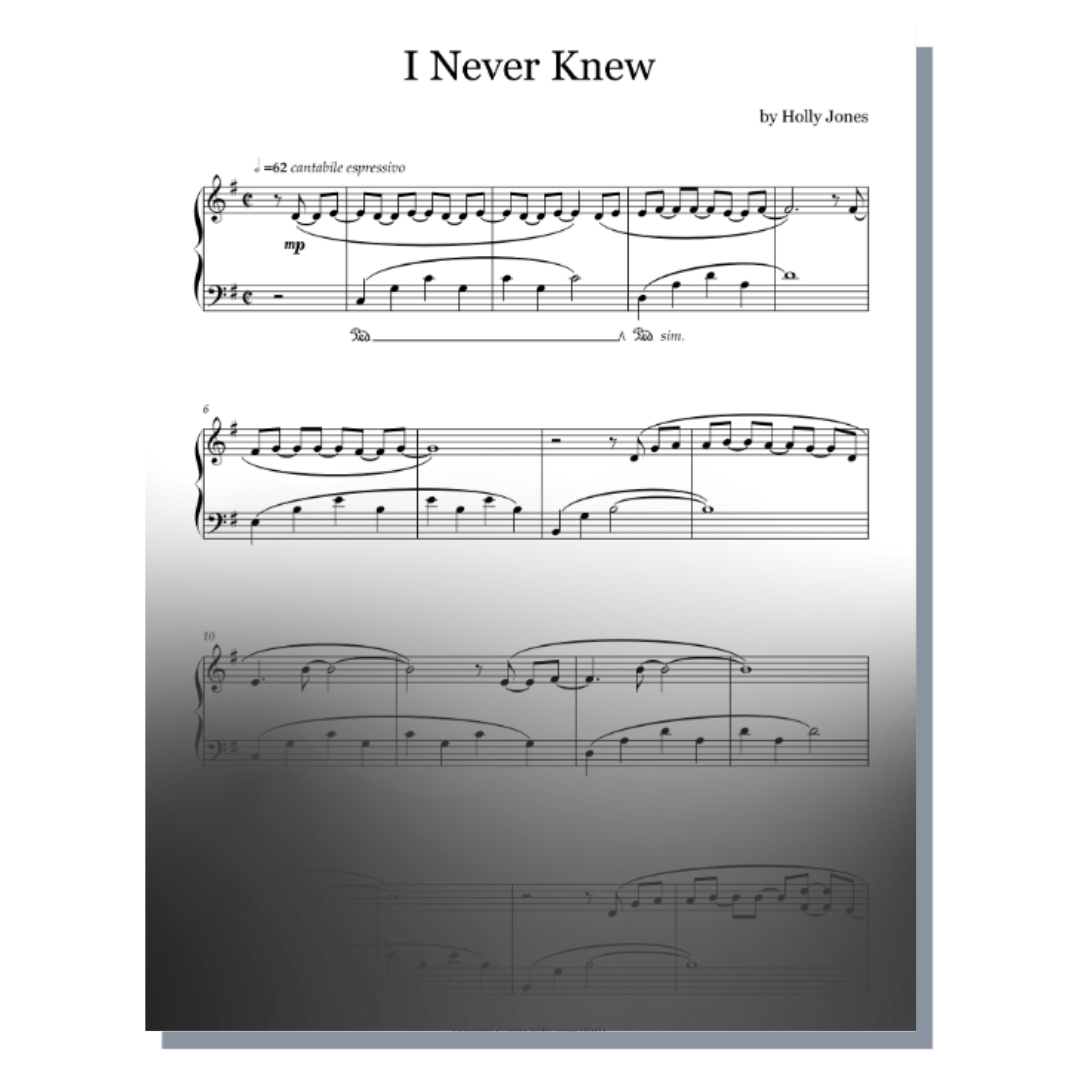 I Never Knew Sheet Music