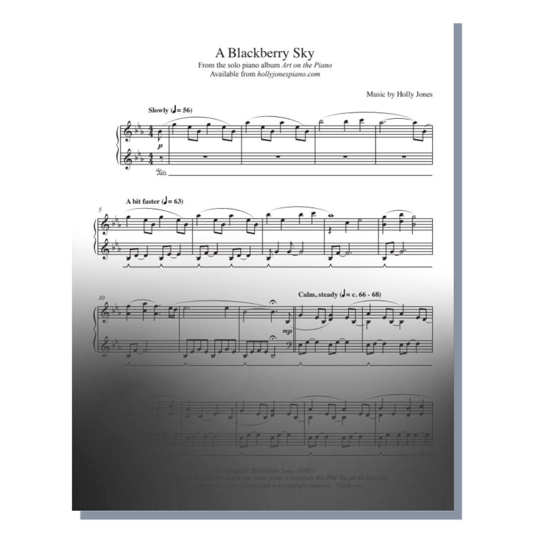 A Blackberry Sky Sheet Music