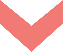 Close-up of a pink and black downward arrow symbol.