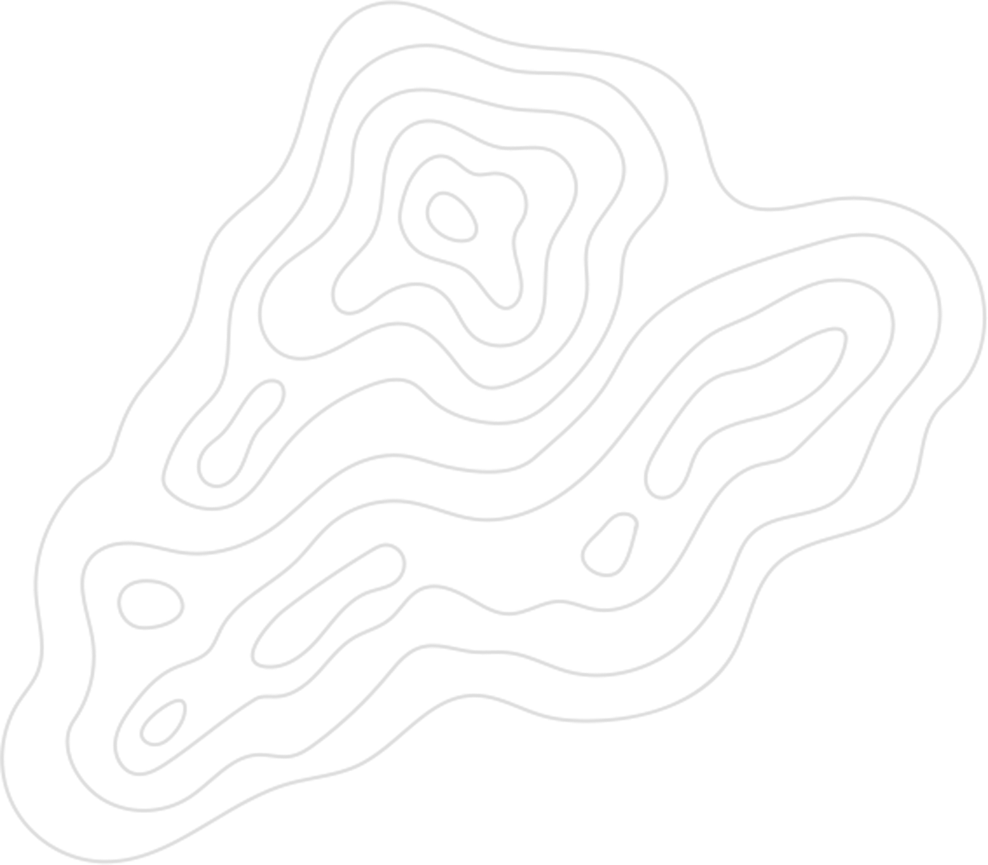 Black background with white contour lines forming a topographic map.