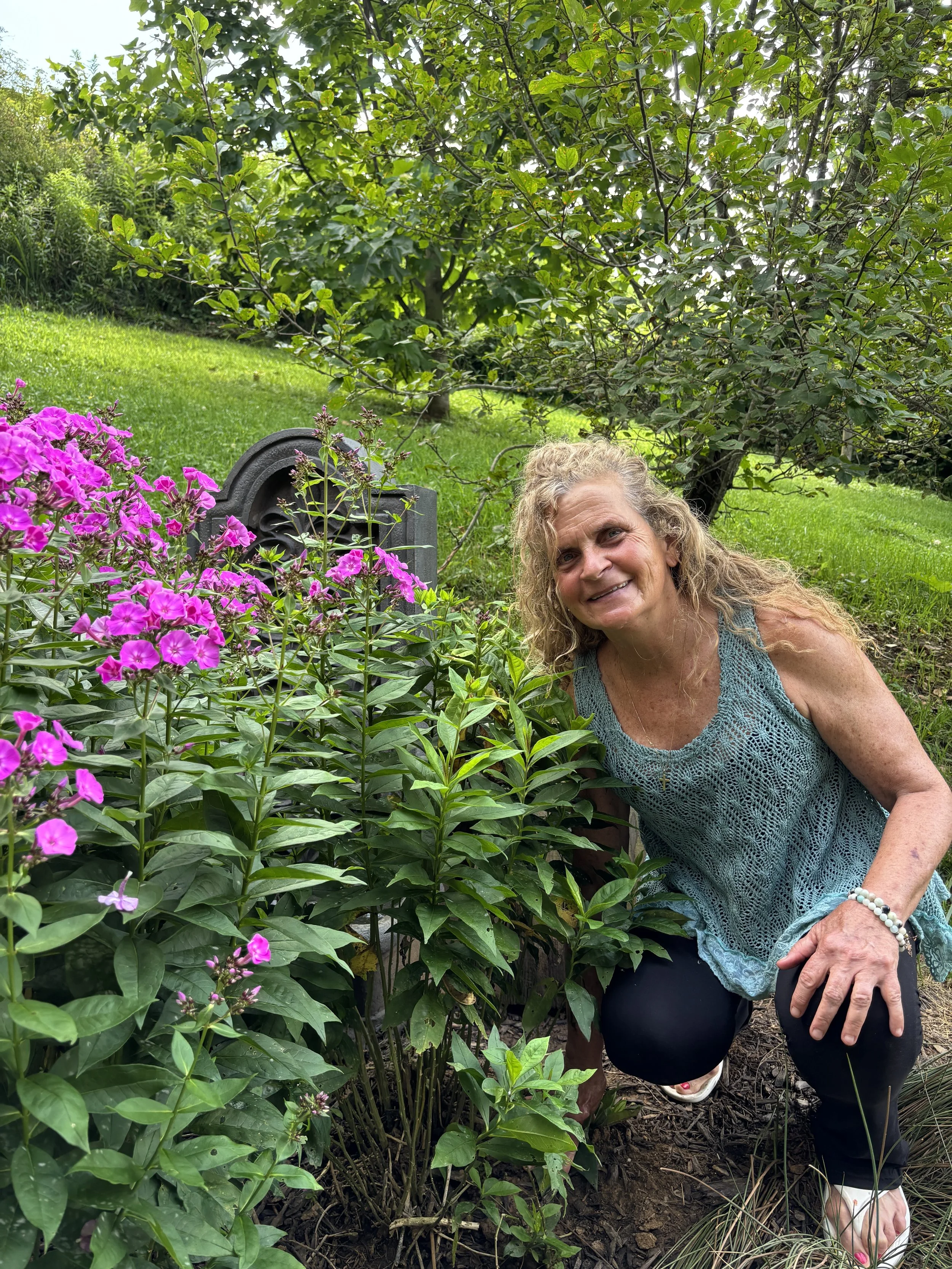 Yoga Teacher You Pick Flowers, Springhouse Farm, Boone, NC.JPG