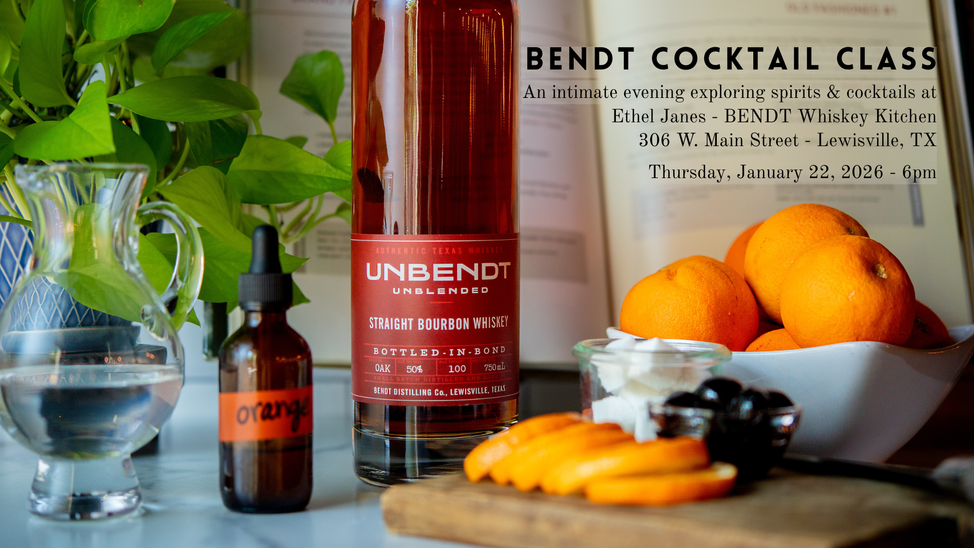 BENDT Craft Cocktail Class