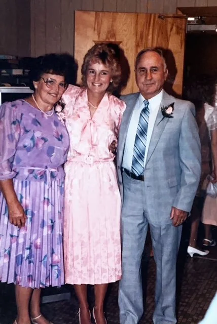Ethel, Barb (daughter) & Frank - 1987