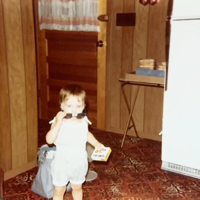 Natasha at home in Ethel's kitchen - Neoga, IL 1983